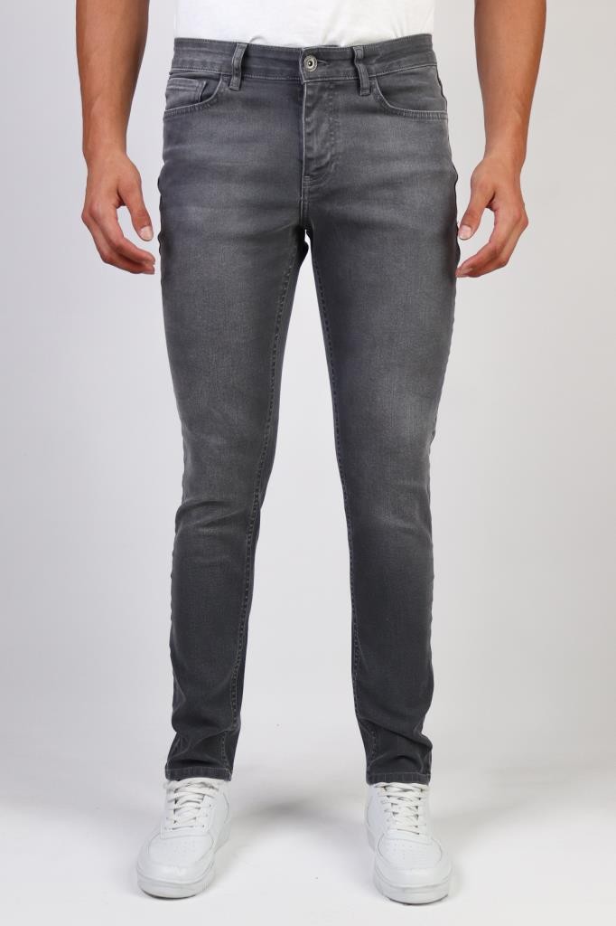 Erkek Koyu Gri Slim Fit Dar Kesim Esnek Likralı Denim Jeans Kot Pantolon Hltvalgrey-k