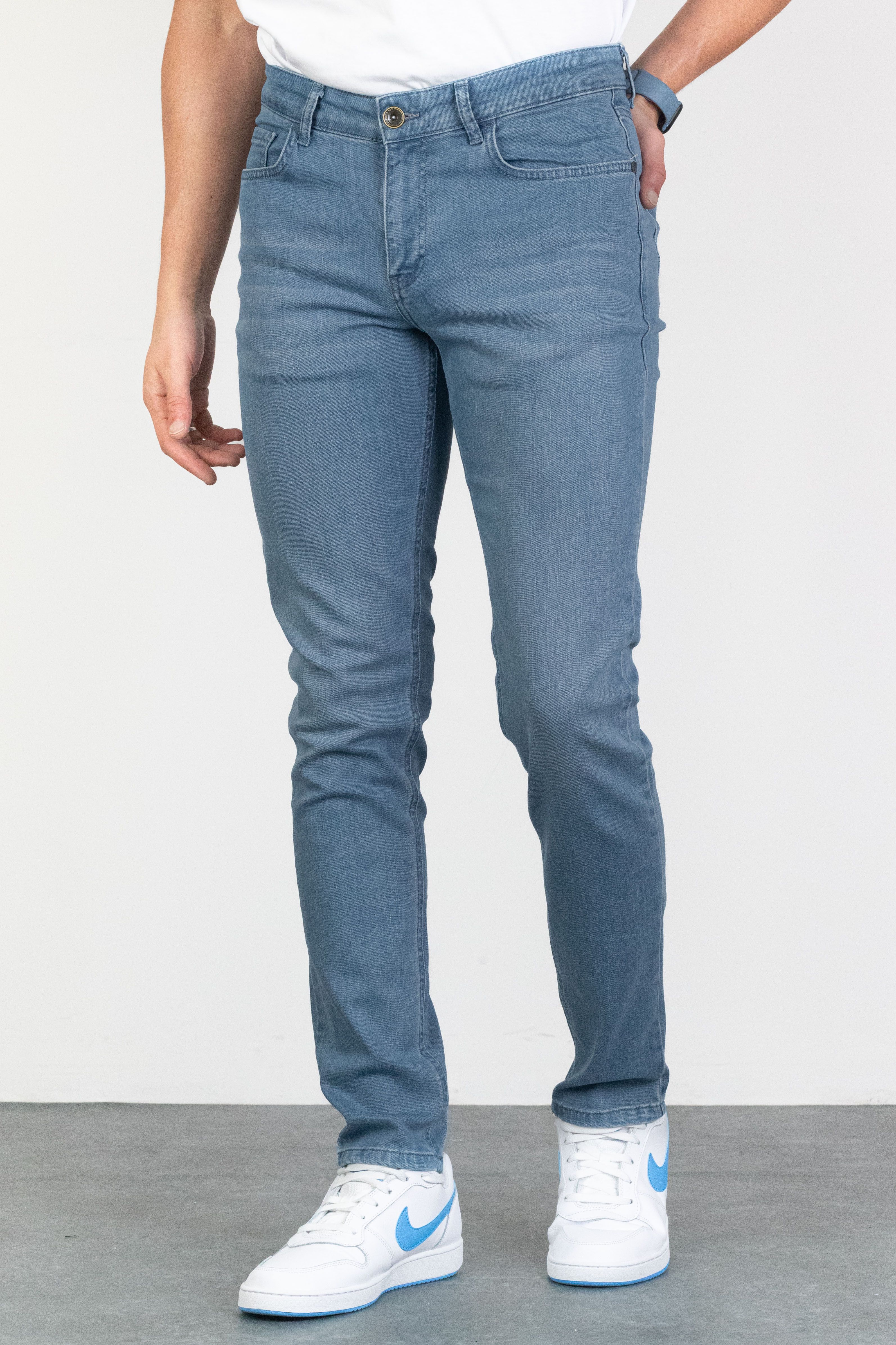 Mavi Slim Fit Taşlamalı Jean HLTHE001941