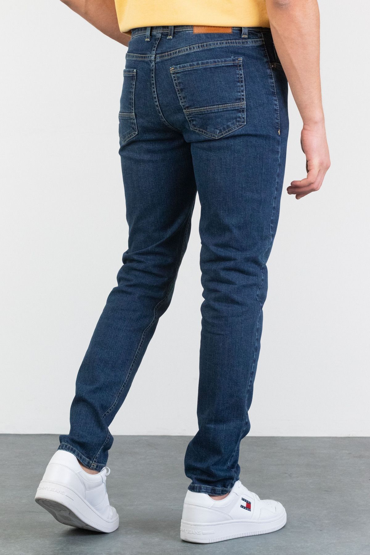 Erkek Slim Fit Likralı  Jean Kot Pantolon HALATS-DE-SLIM