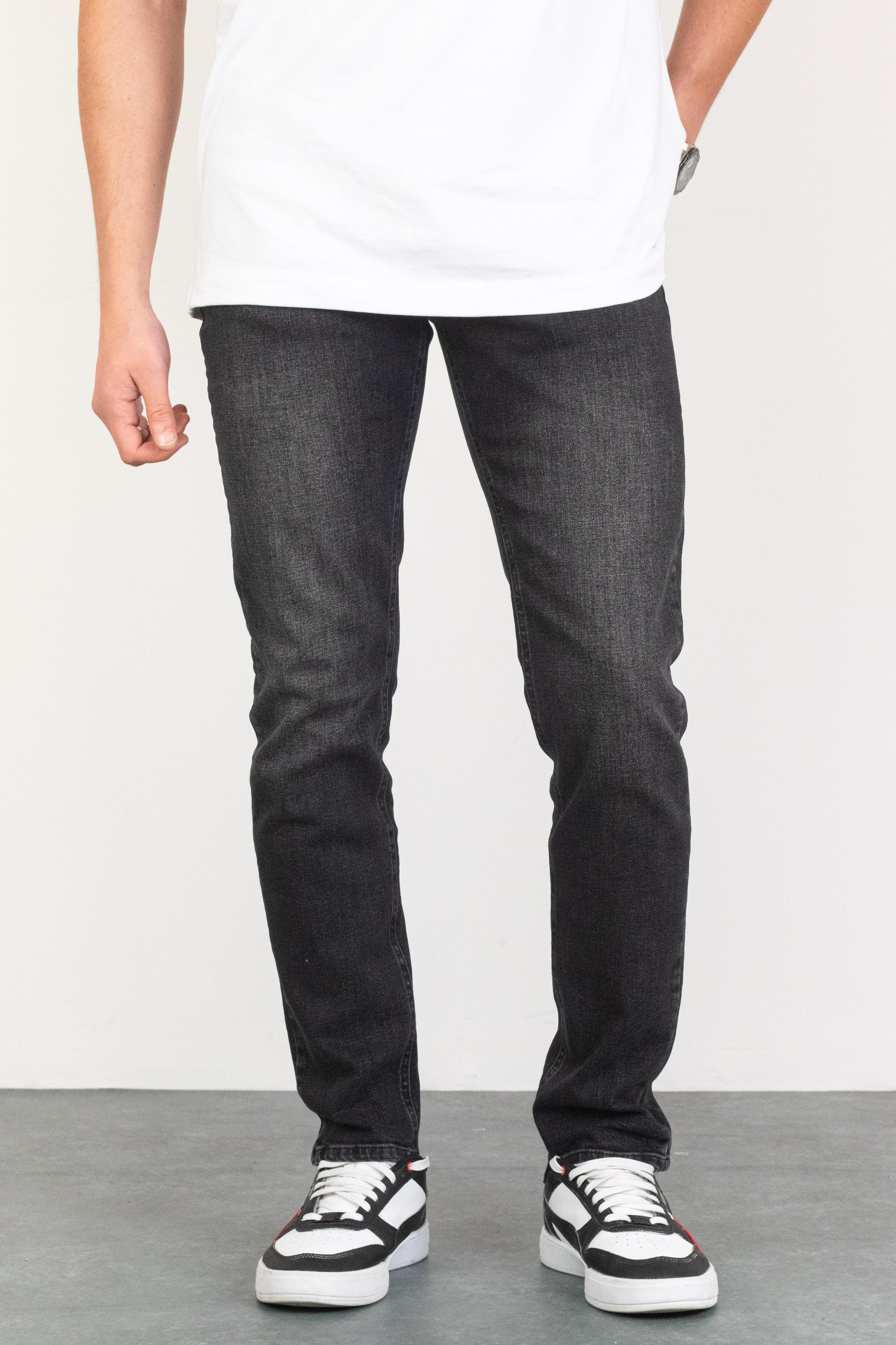 Antrasit Taşlamalı Slim Fit Jeans HLTHE001971