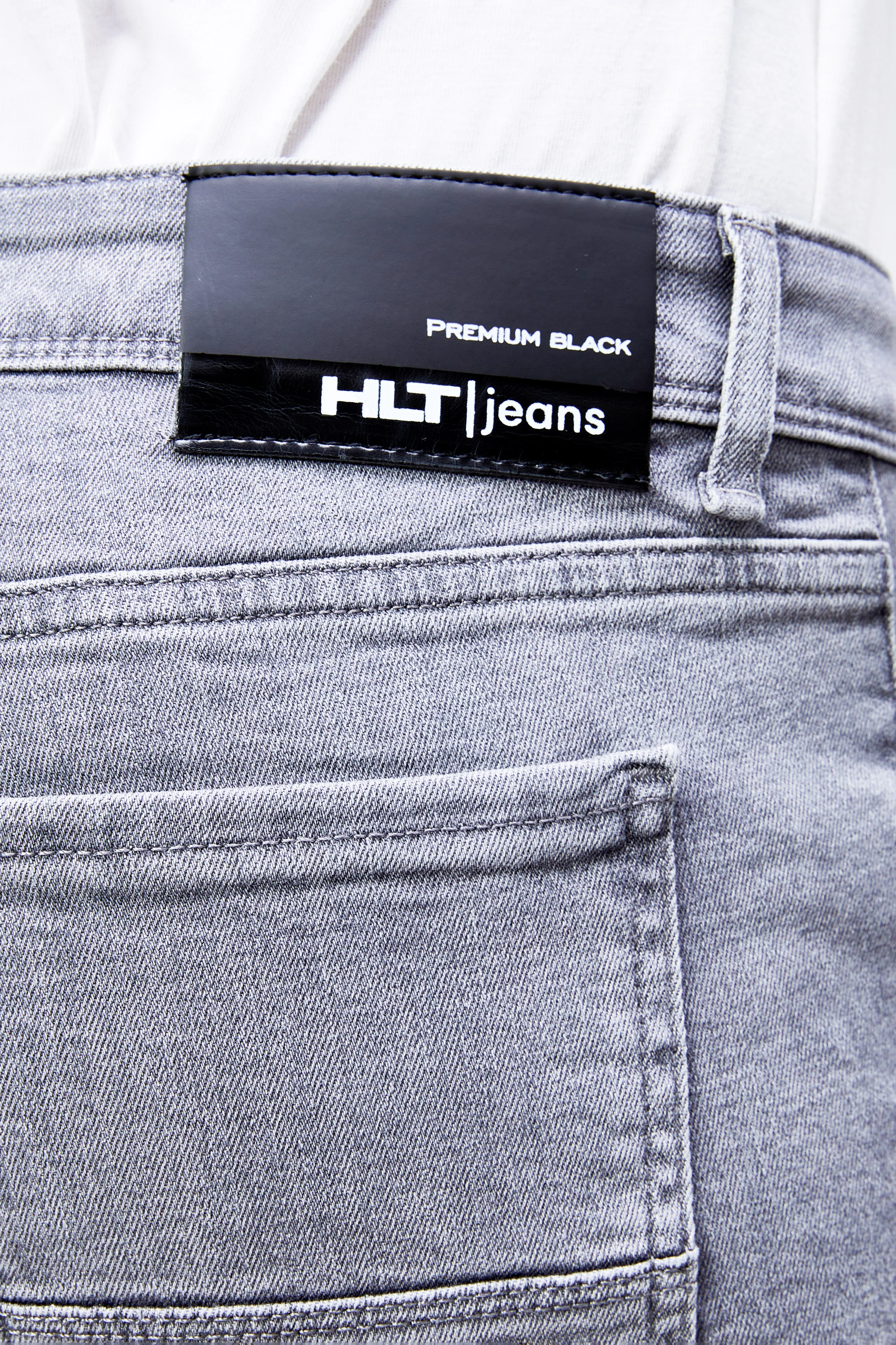 Erkek Gri Regular Jeans Likralı Esnek Kot Pantolon HLTHE001983