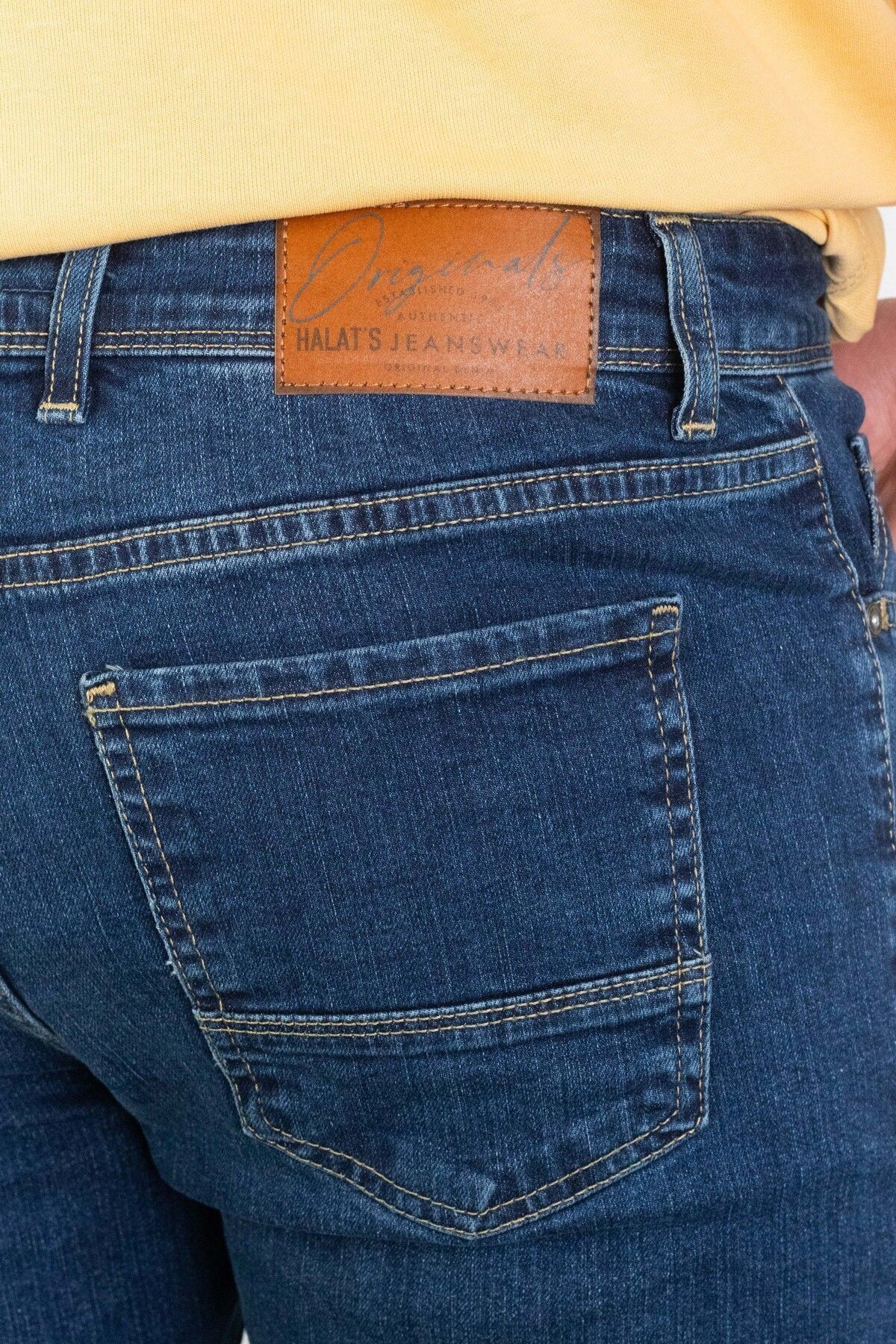 Erkek Slim Fit Likralı  Jean Kot Pantolon HALATS-DE-SLIM