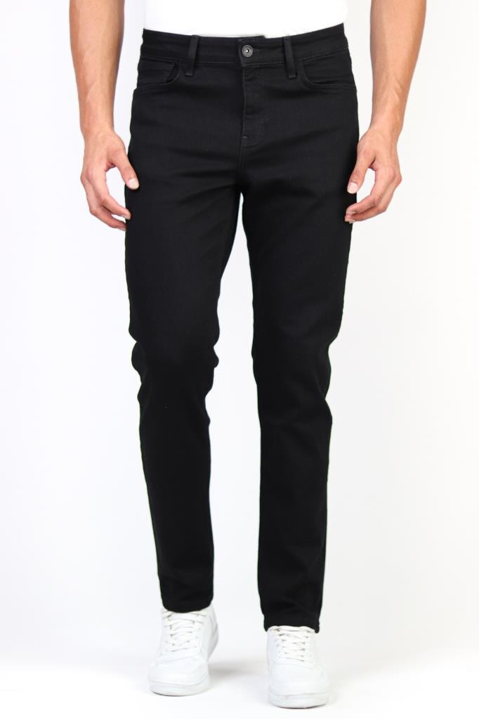 Regular Fit Likralı Jeans - Siyah