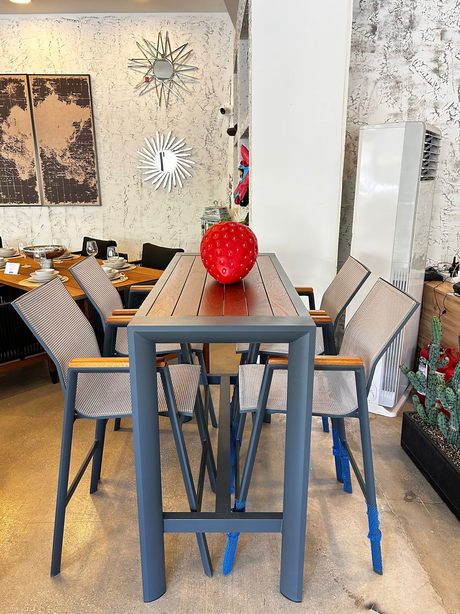 ENZO BAR MASA TAKIMI (Fileli Sandalye İle)