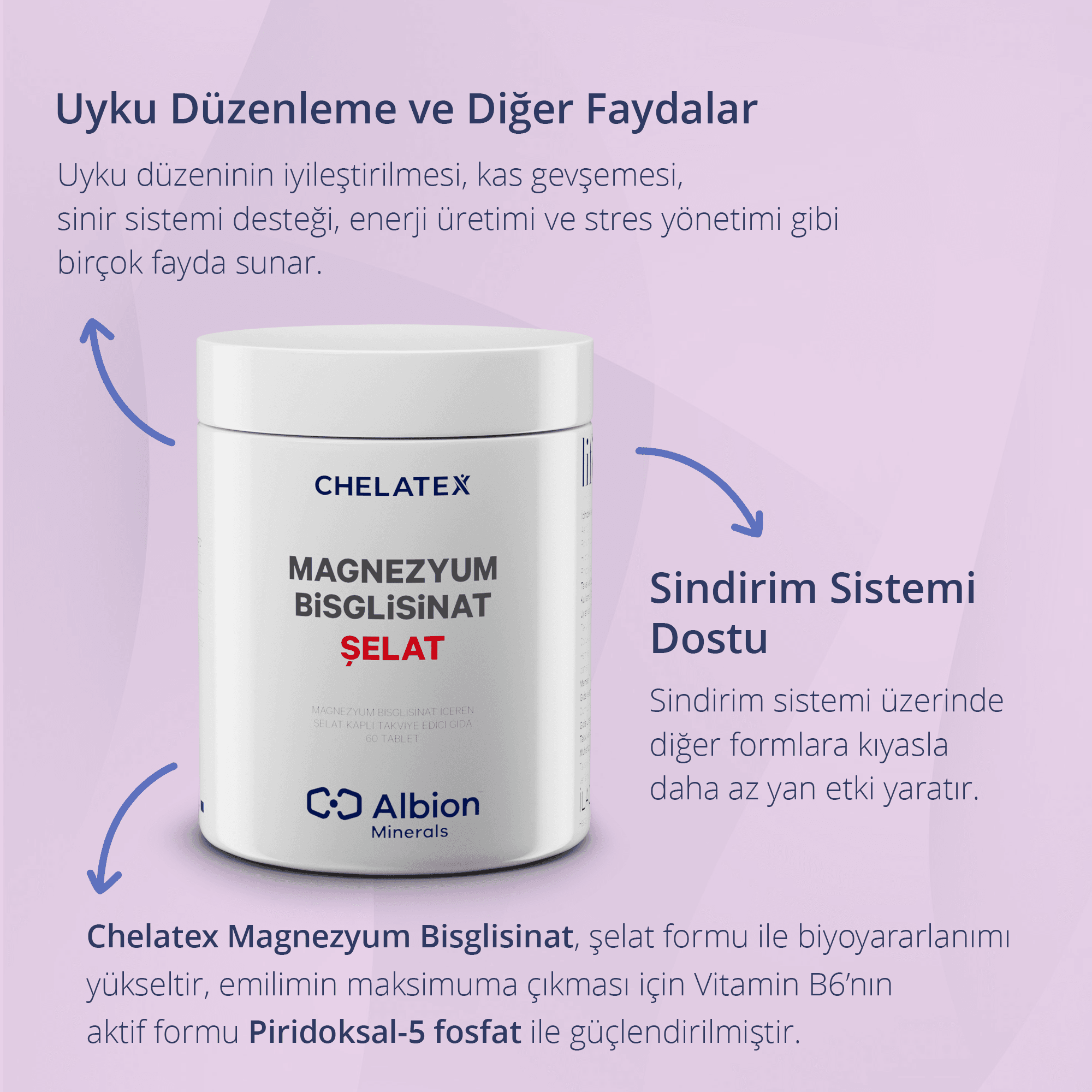 Magnezyum Bisglisinat Şelat 60 Tablet