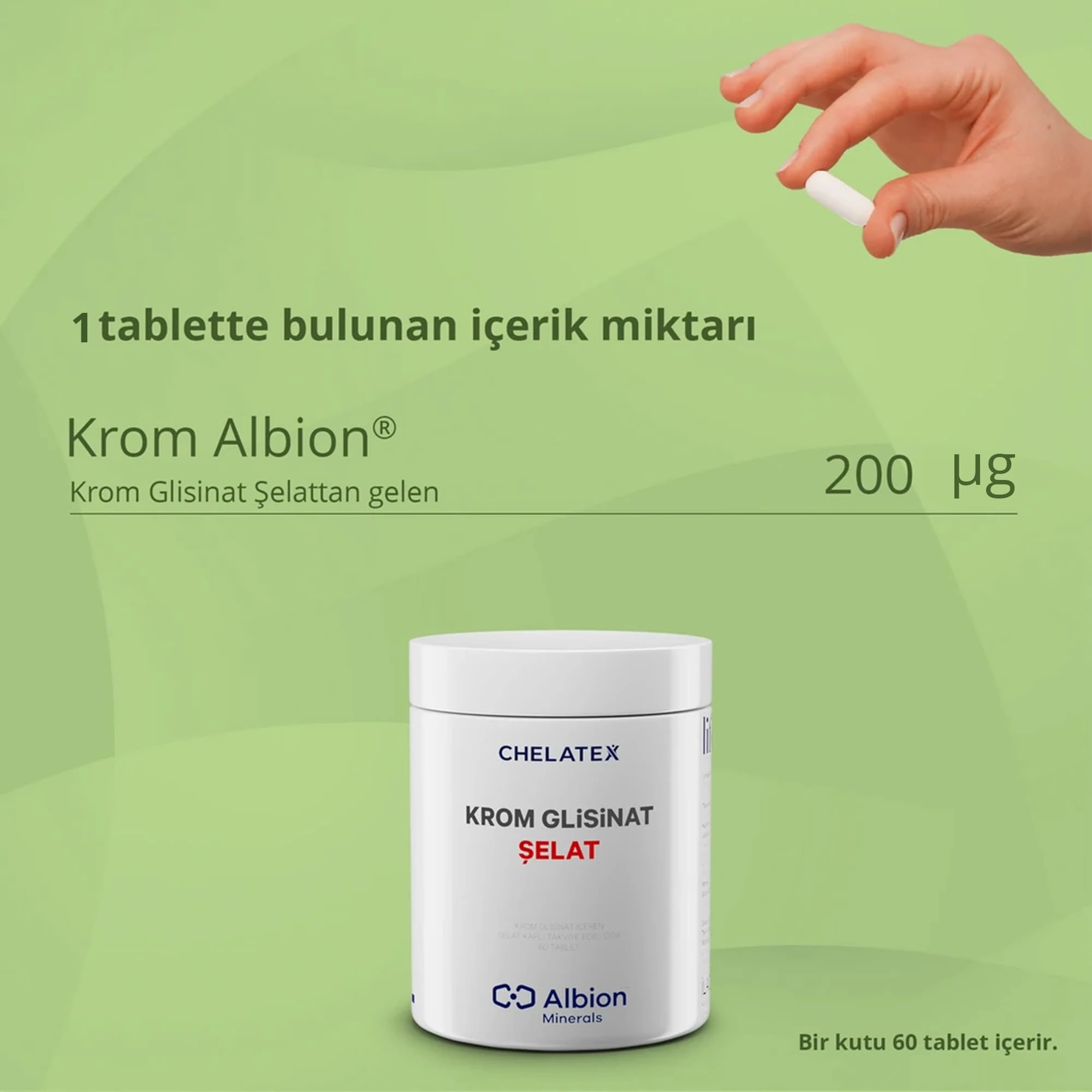 Krom Glisinat 60 Tablet