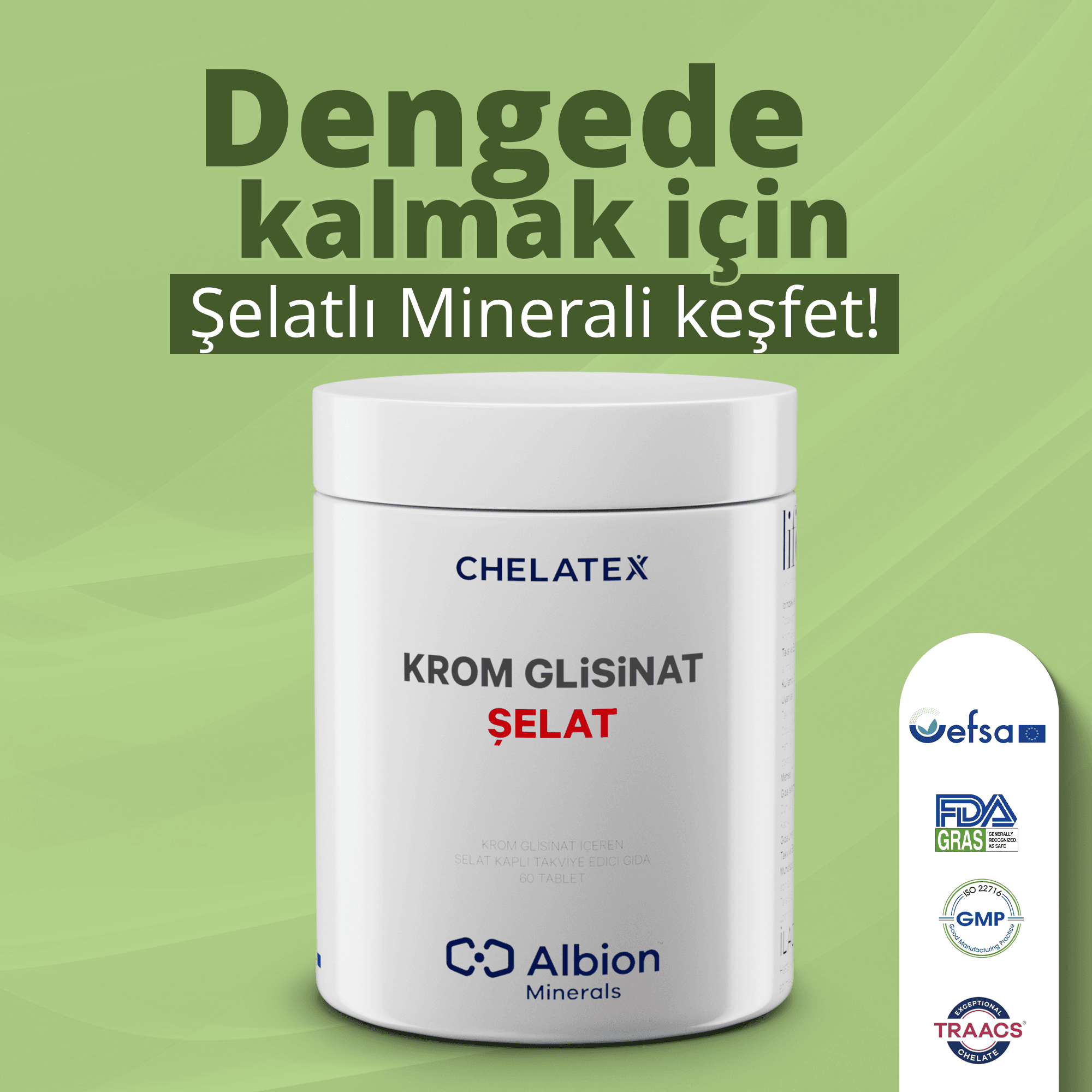Krom Glisinat 60 Tablet