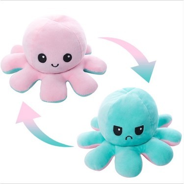 Peluş Mod Ahtapotu Çift Taraflı Ahtapot 20 Cm