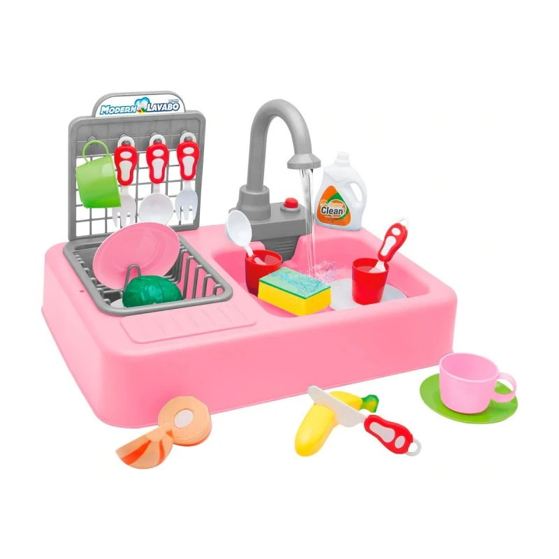 MODERN PİLLİ LAVABO - PEMBE