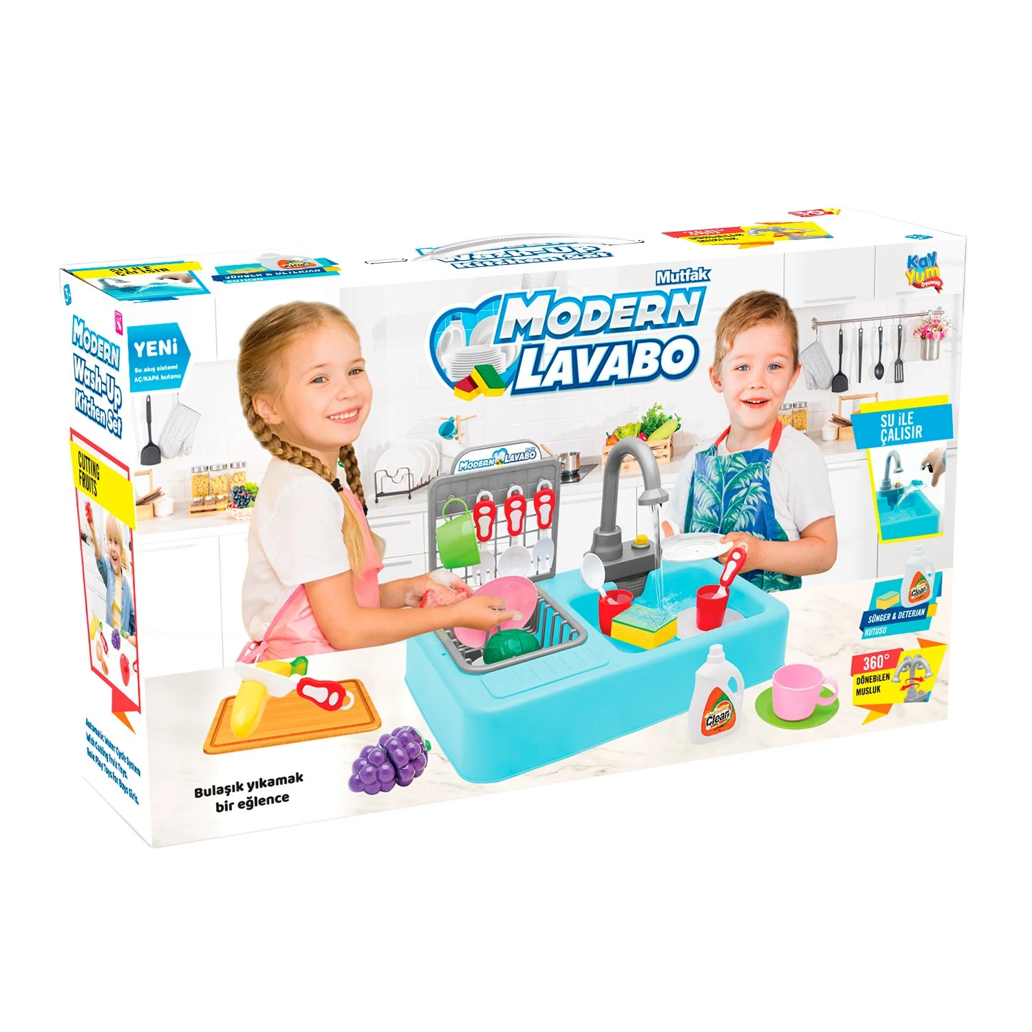  MODERN PİLLİ LAVABO - MAVİ