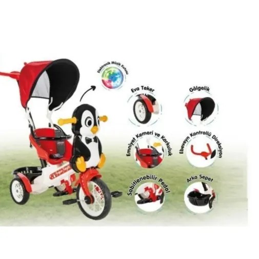 Pilsan İtme Kontrollü Penguen Kontrollü Bisiklet Müzikli