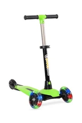 Leddy Scooter Silikon Tekerlekli Işıklı Scooter +2 Yaş Üzeri Kutulu Scooter