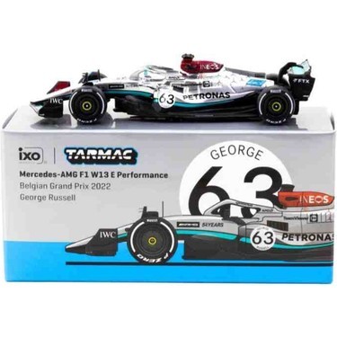 Tarmac Works 1/64 GLOBAL64 Mercedes-AMG F1 W13 E Performance Belgian Grand Prix 2022 George Russell