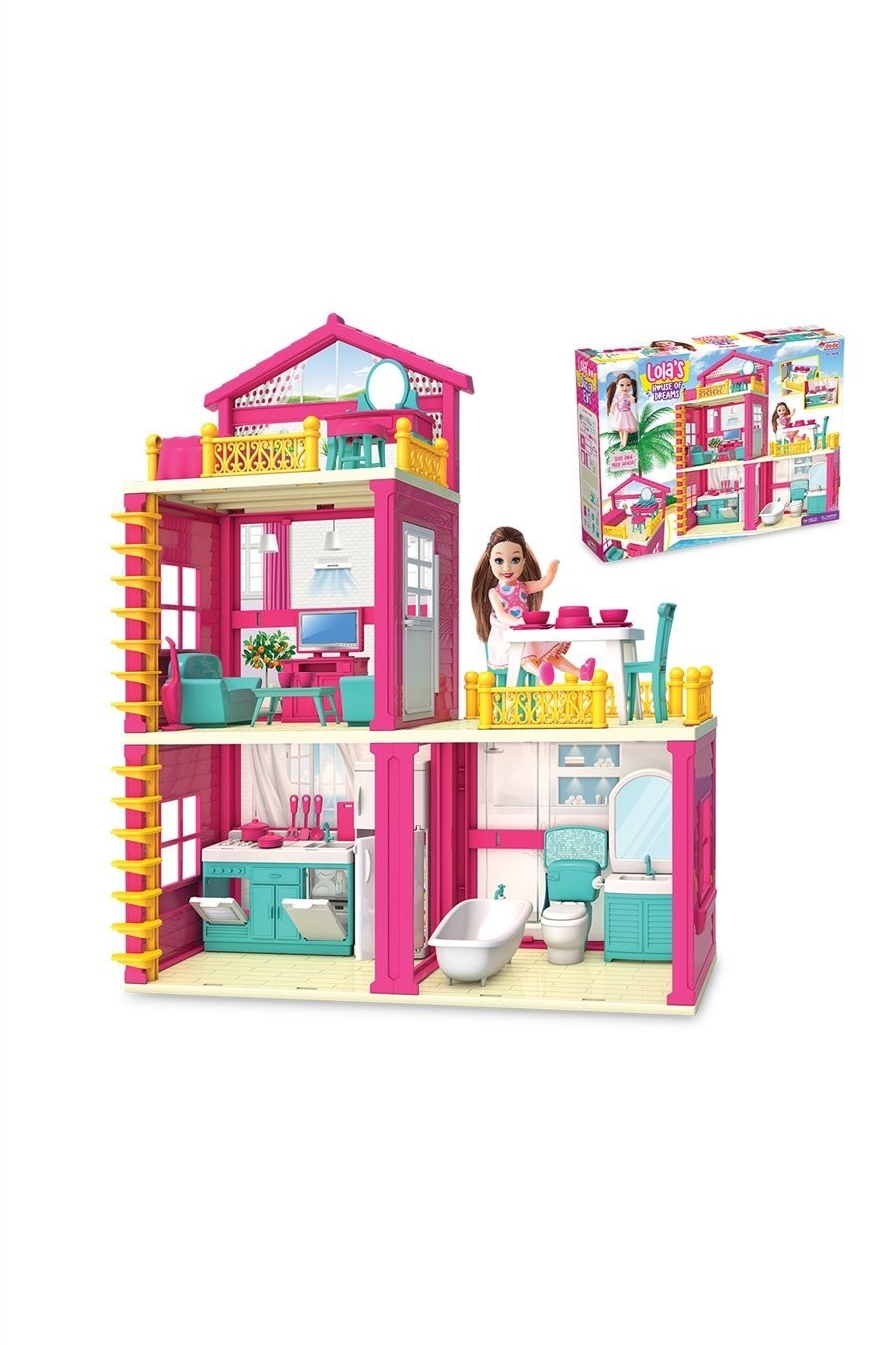 Lola'nın 3 Katlı Düşler Evi Siyah Saçlı Lola