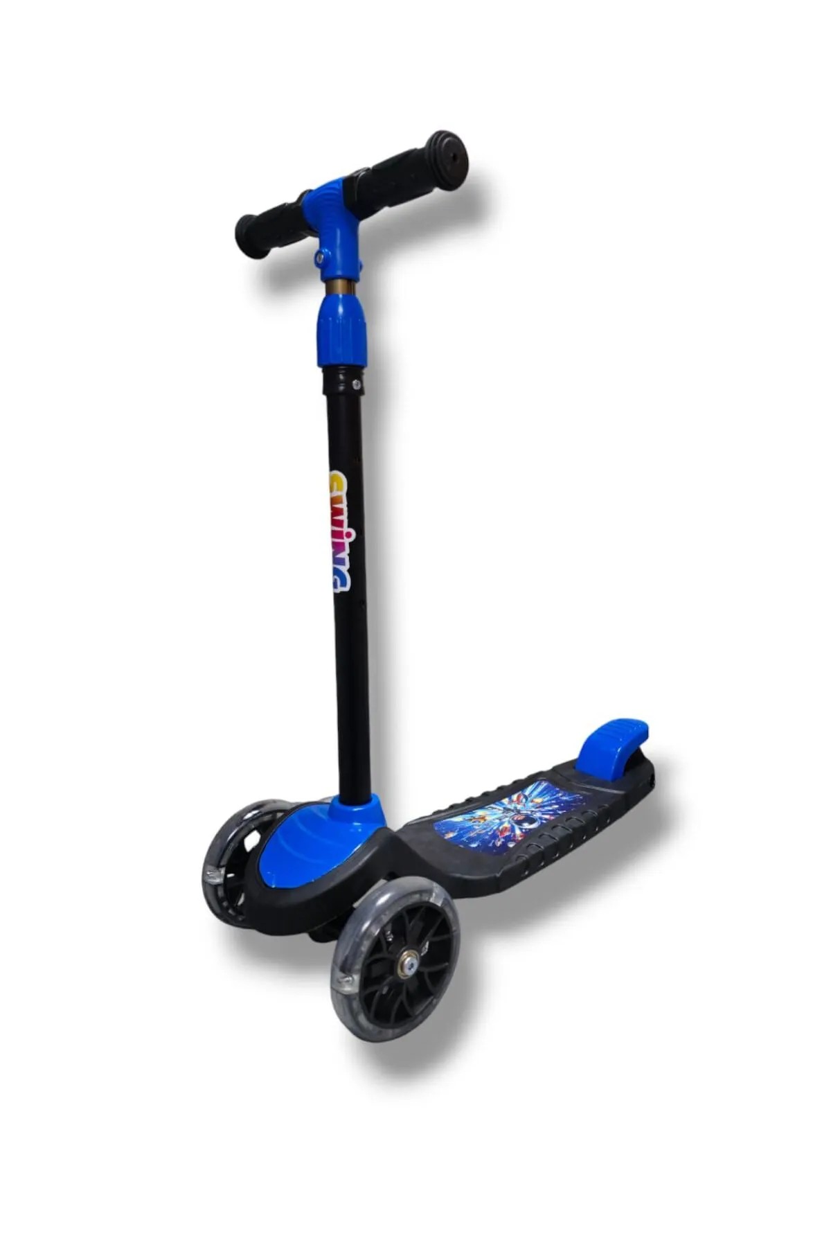 Swing Çekirdek Zeka Scooter Kutulu Işıklı Boy Ayarlanabilir +2 Yaş Scooter