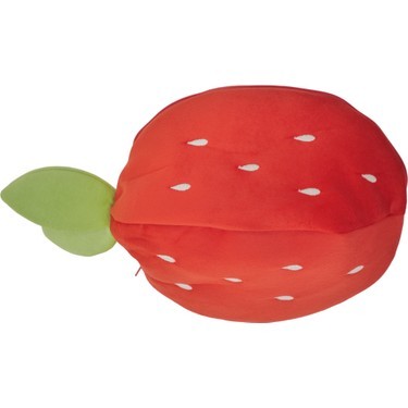 Pufu Toys Fermuarlı Tavşan Kırmızı-Turuncu 35cm Peluş Yastık Oyuncak