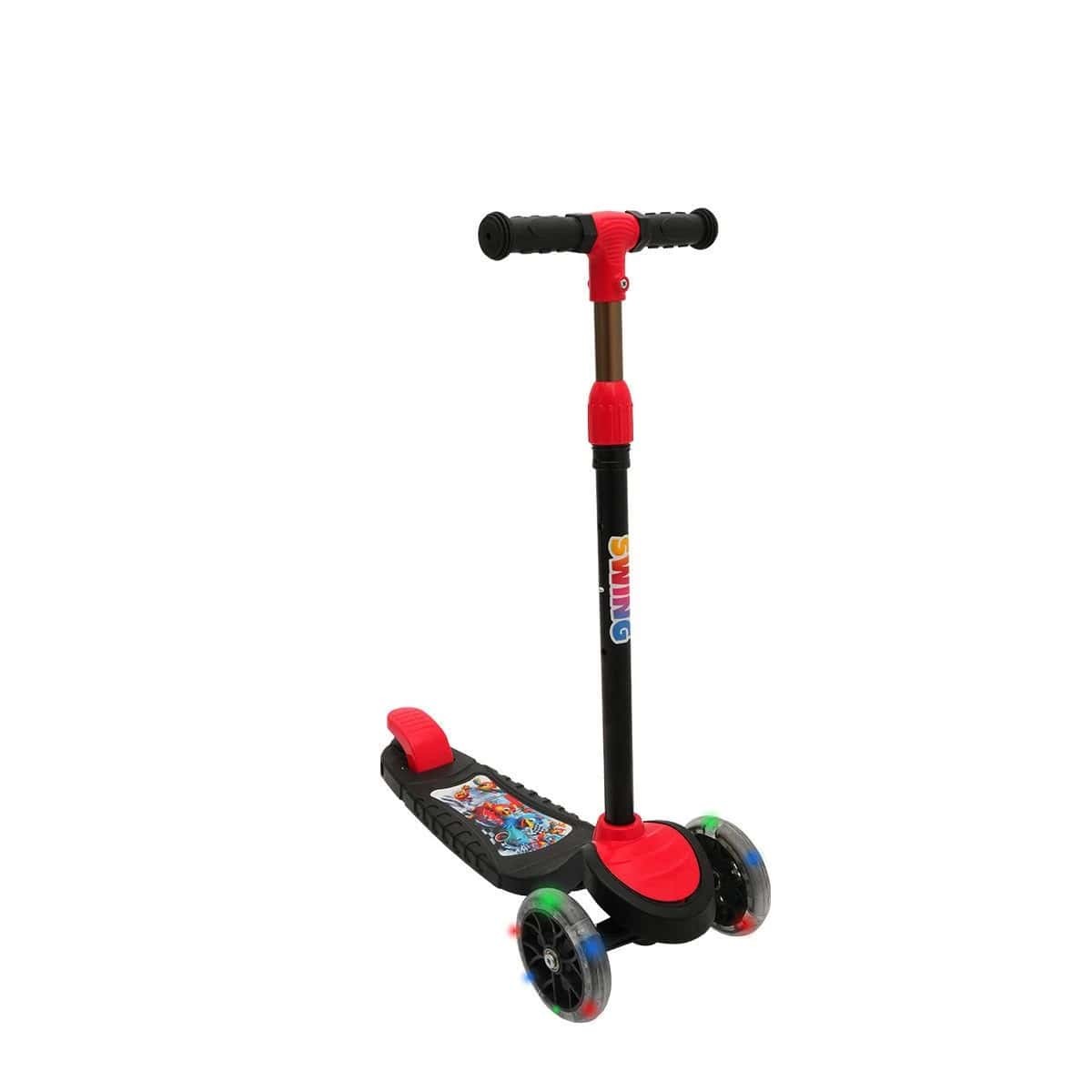 Swing Çekirdek Zeka Scooter Kutulu Işıklı Boy Ayarlanabilir +2 Yaş Scooter