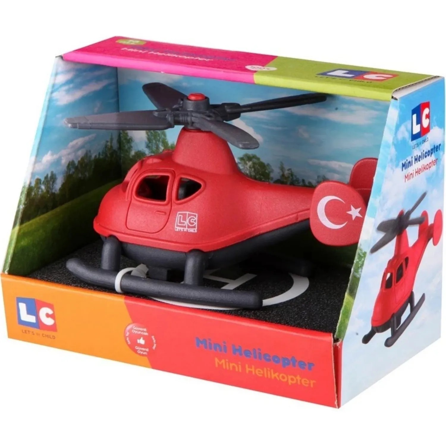 LC Minik Helikopter Tekli - Kırmızı