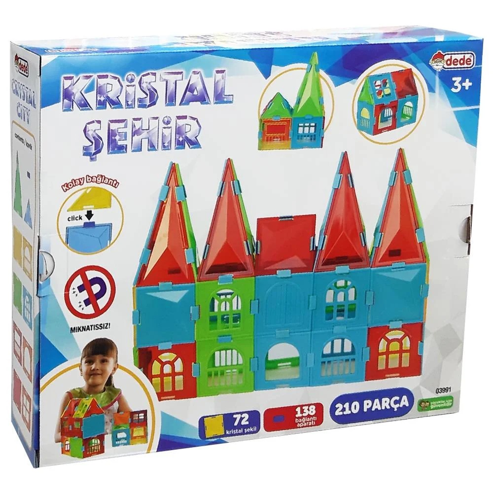 Dede Kristal Şehir Blok 210 Parça (Manyetik Değildir)