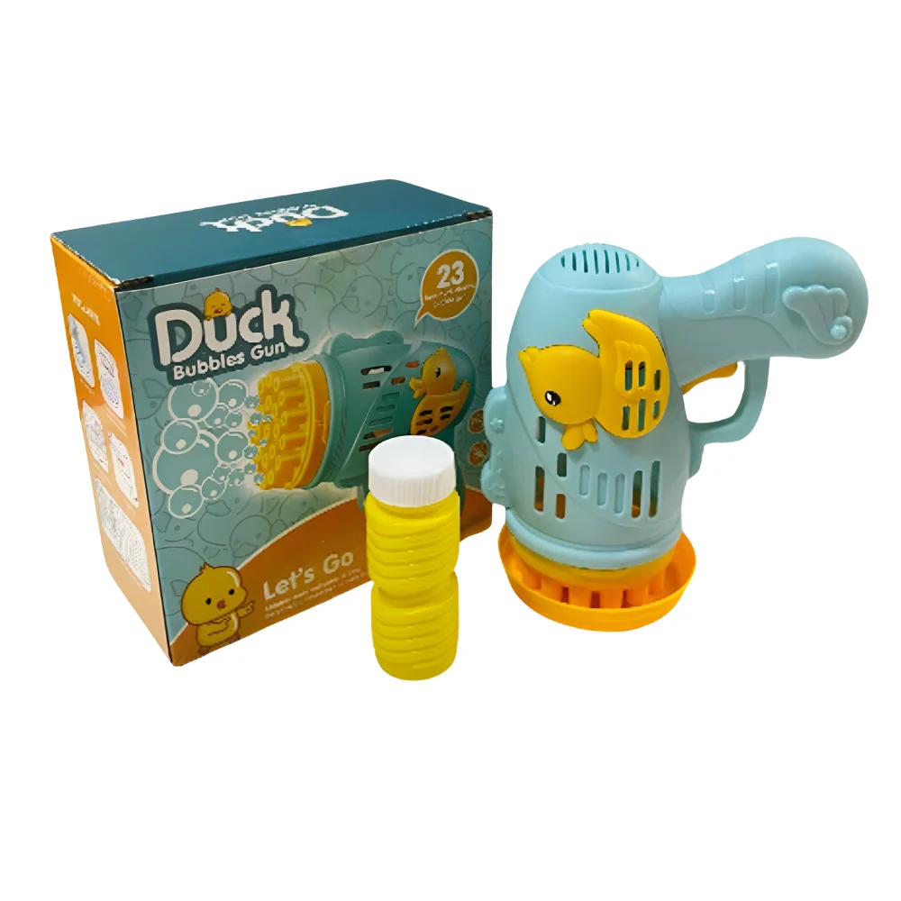 ÖRDEKLİ PİLLİ KÖPÜK TABANCASI MAVİ