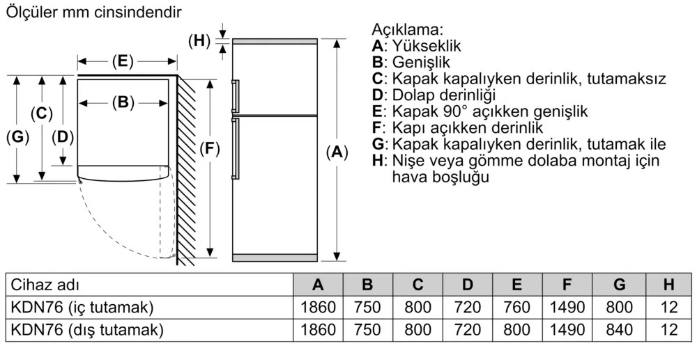 IQ 500 Siemens KD76NAWE0N Buzdolabı