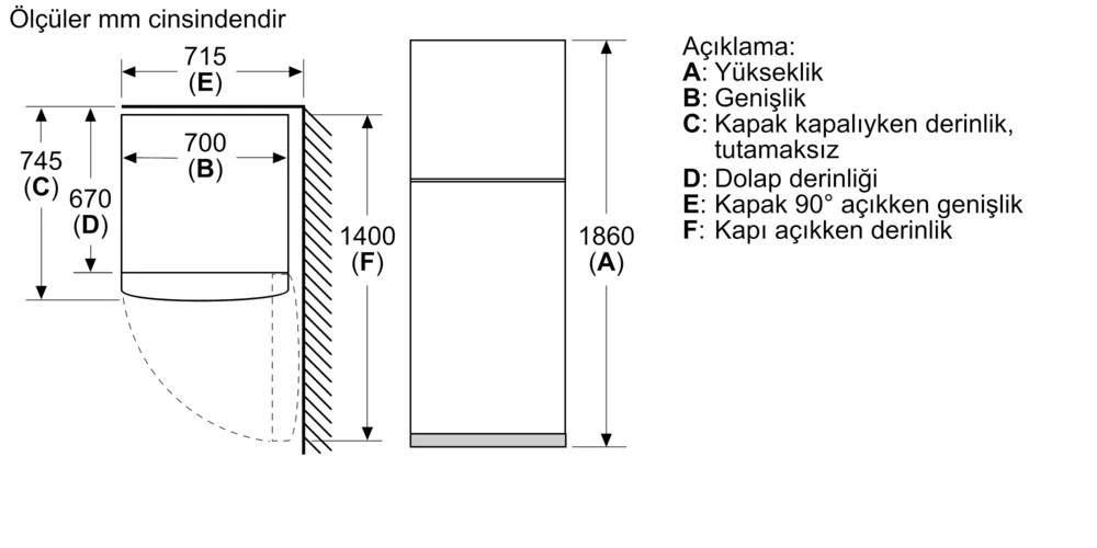 IQ 300 Siemens KD55NNWE0N Buzdolabı