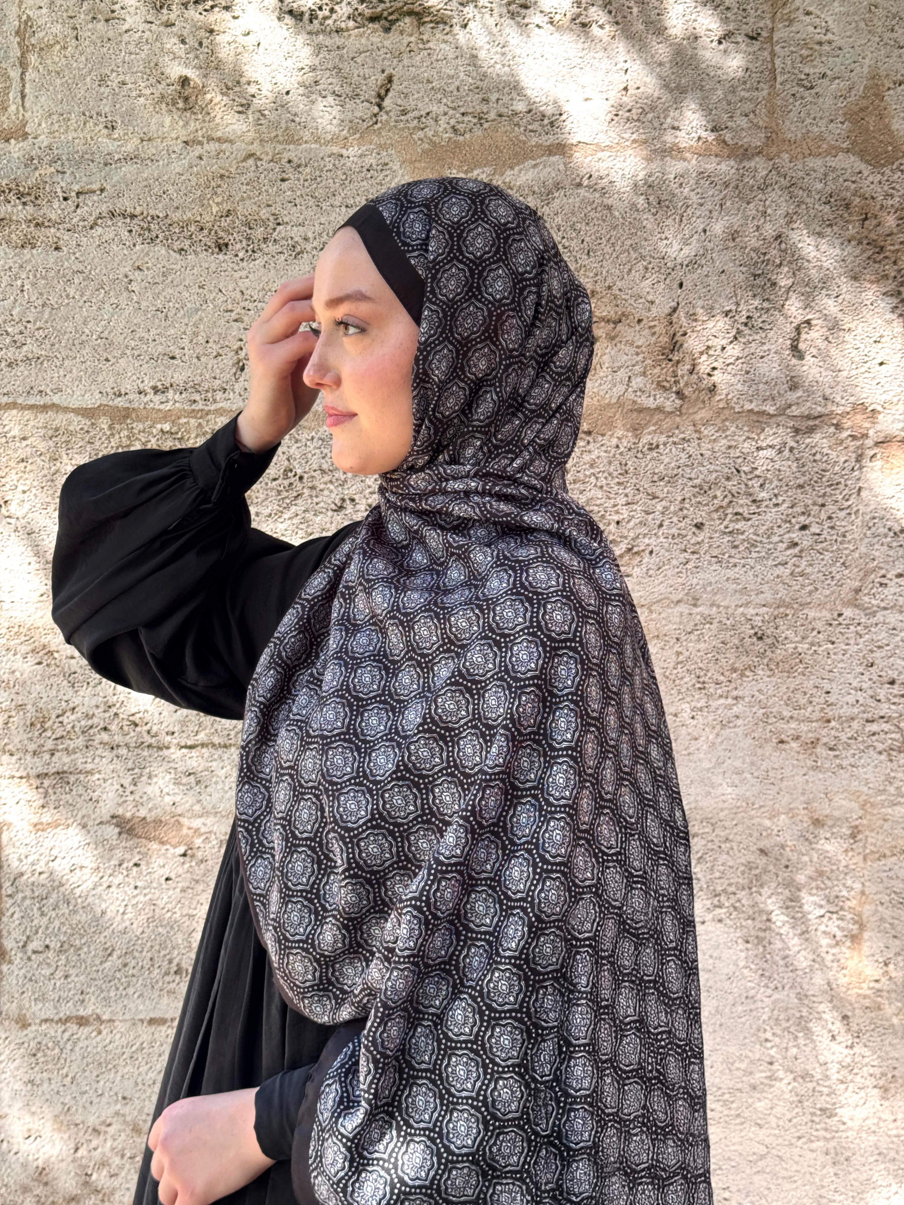 Etnik Desenli Şal - SİYAH