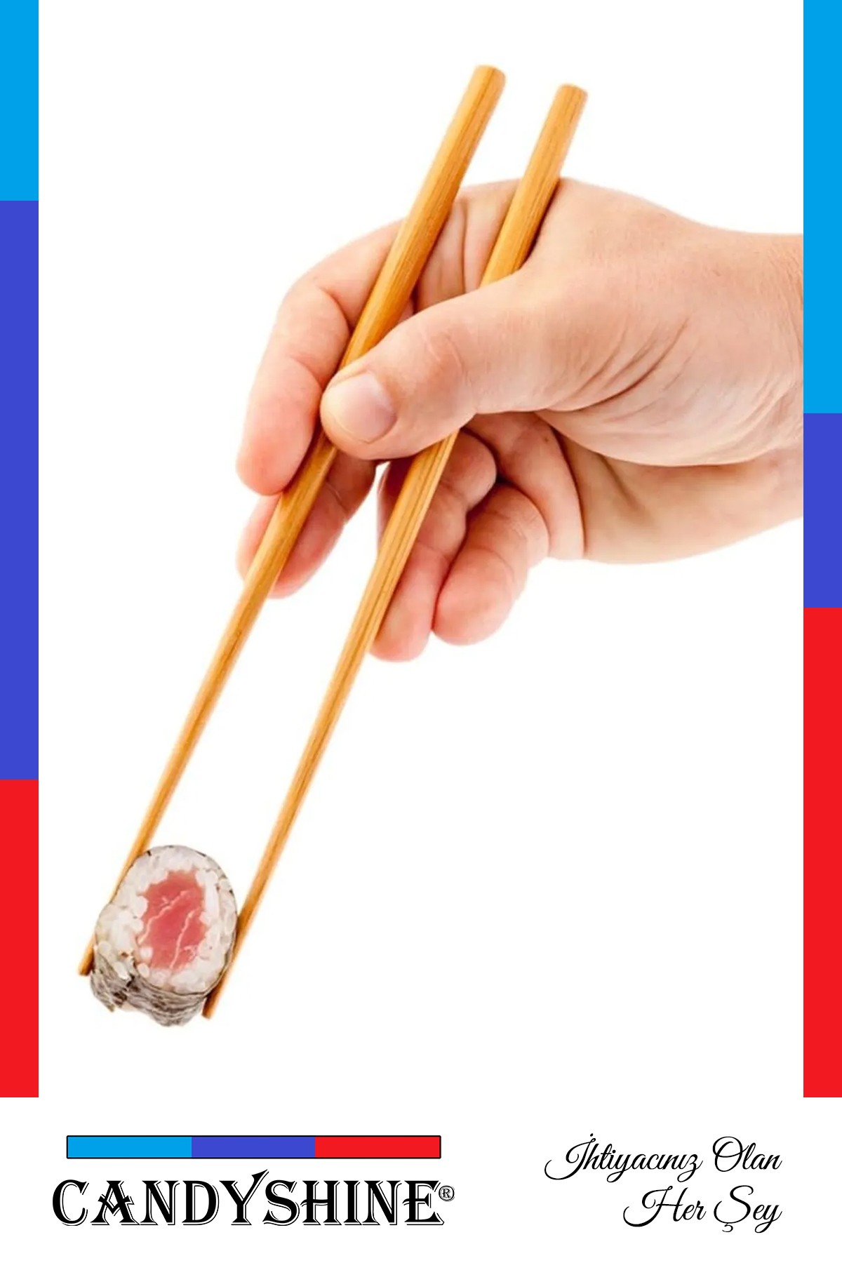 10 Adet Yıkanabilir Bambu Chopstick