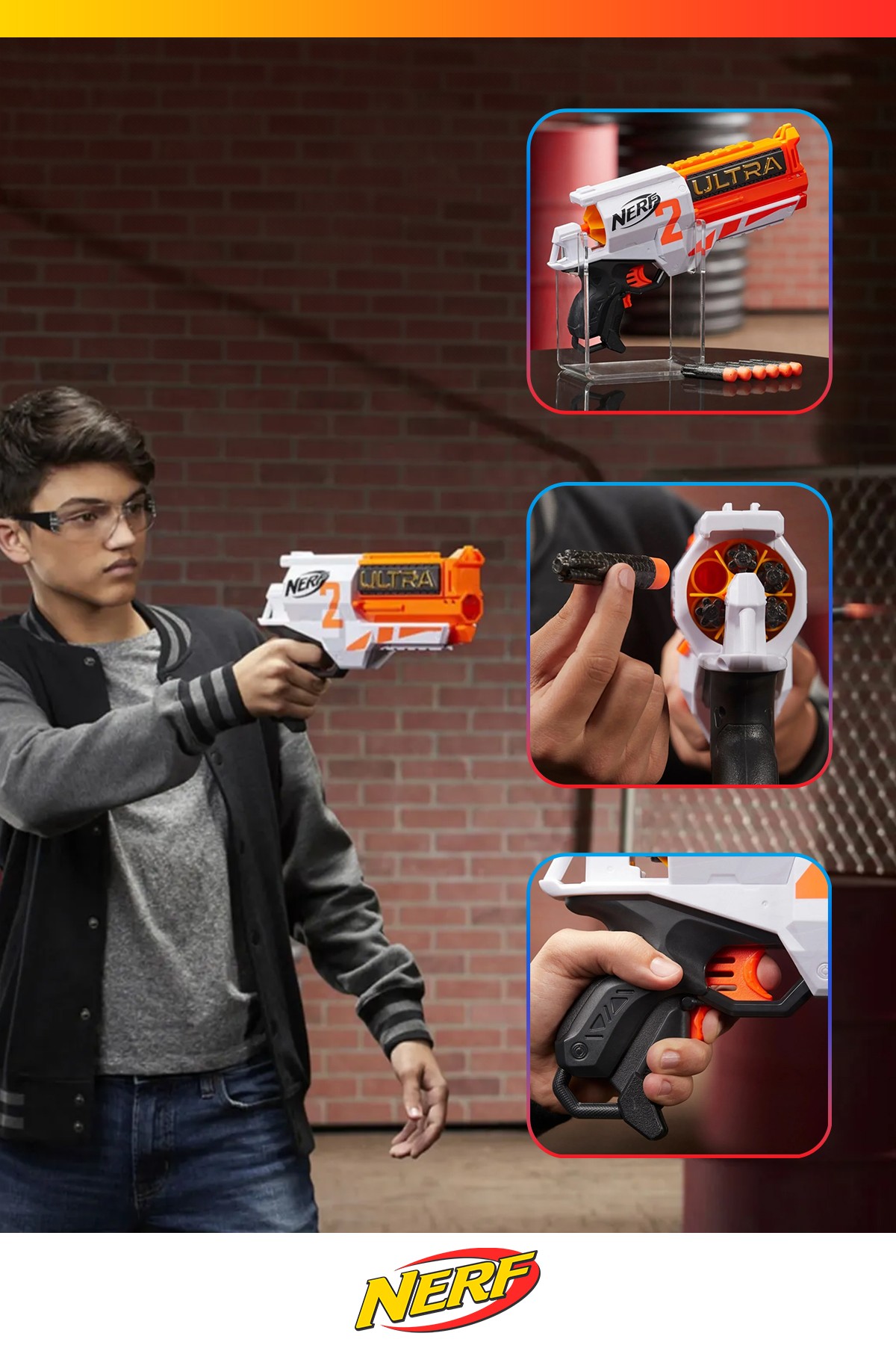 Nerf Ultra Two E7921 Pilli Tam Otomatik 6'lı Dart Tabancası