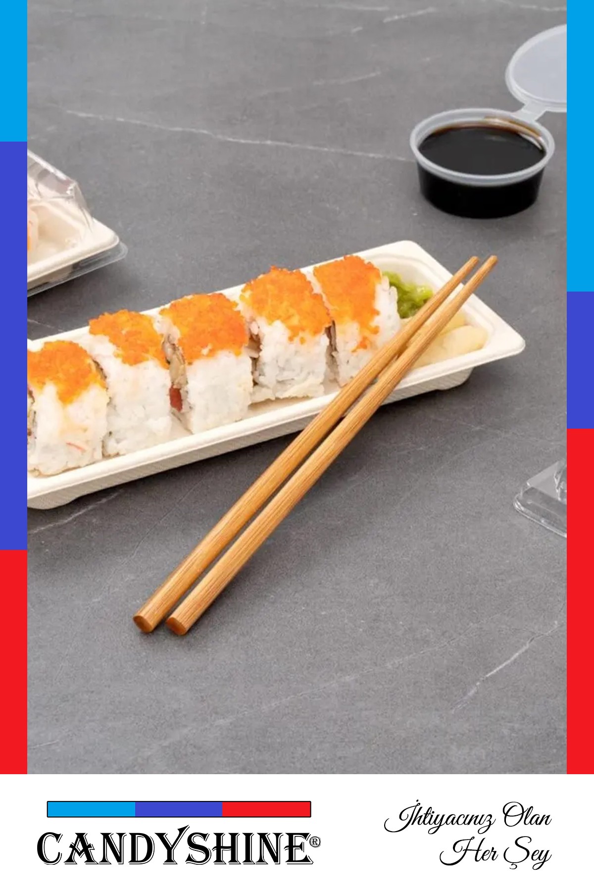 10 Adet Yıkanabilir Bambu Chopstick