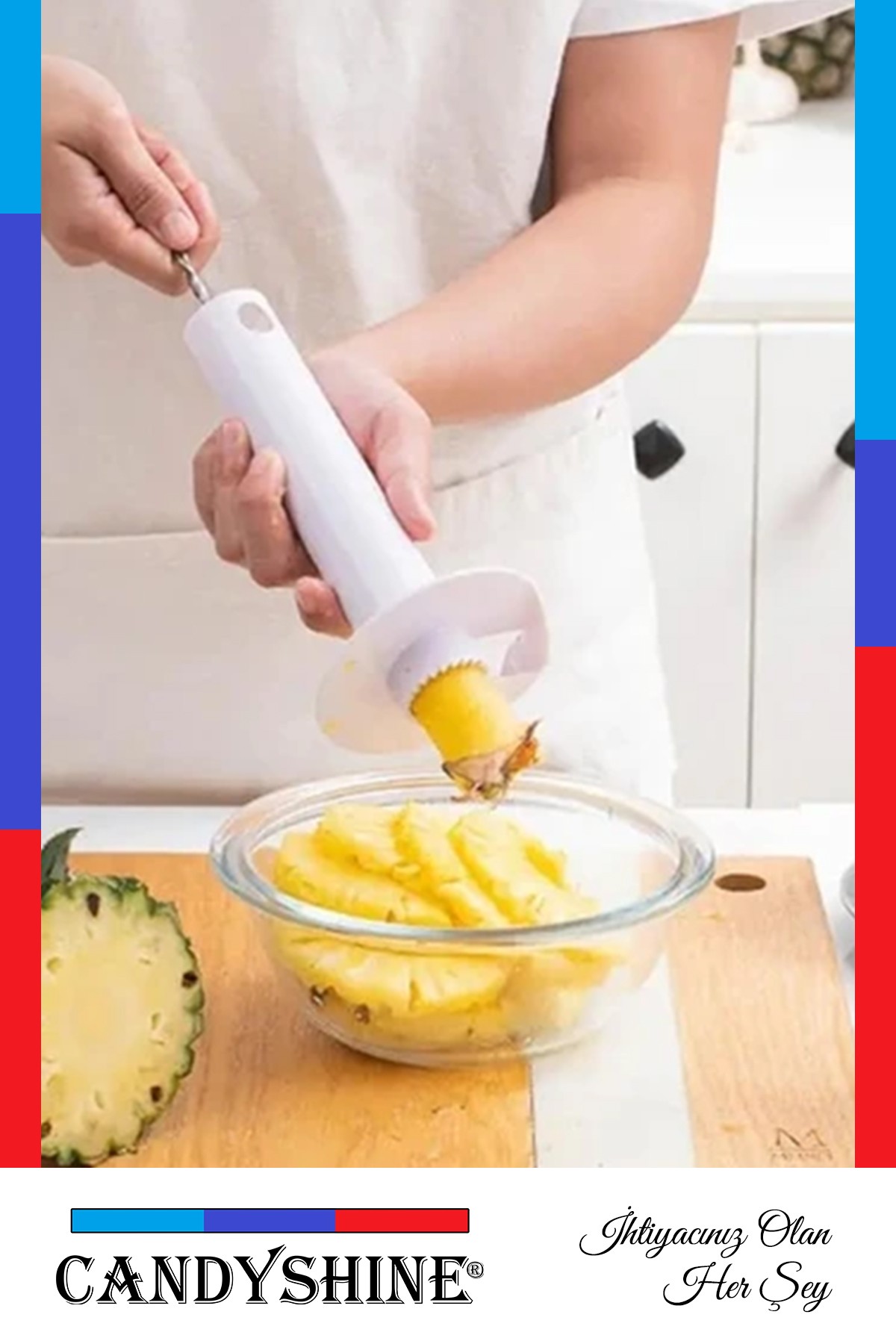 Pratik Ananas Soyucu Dilimleyici Doğrayıcı