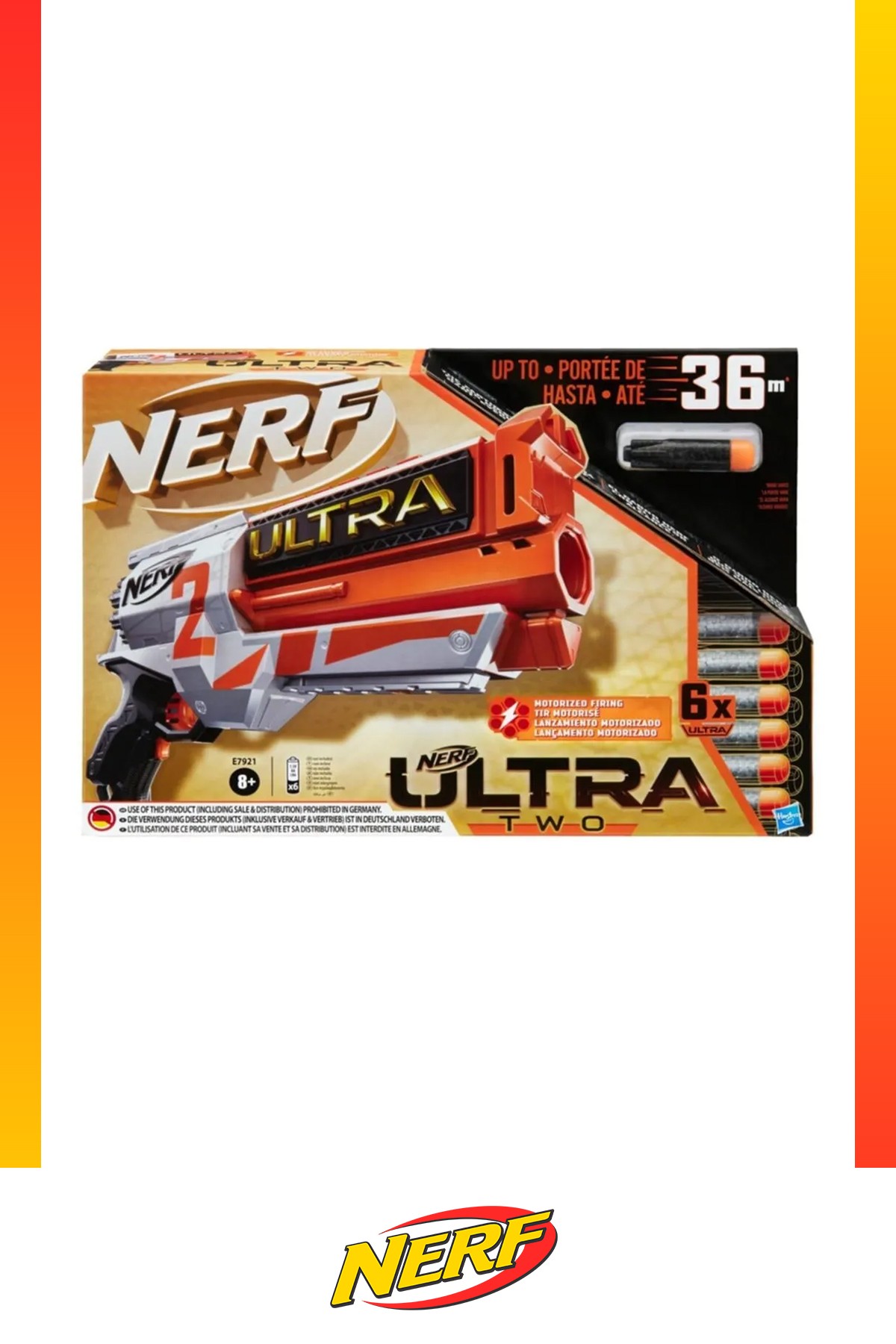 Nerf Ultra Two E7921 Pilli Tam Otomatik 6'lı Dart Tabancası