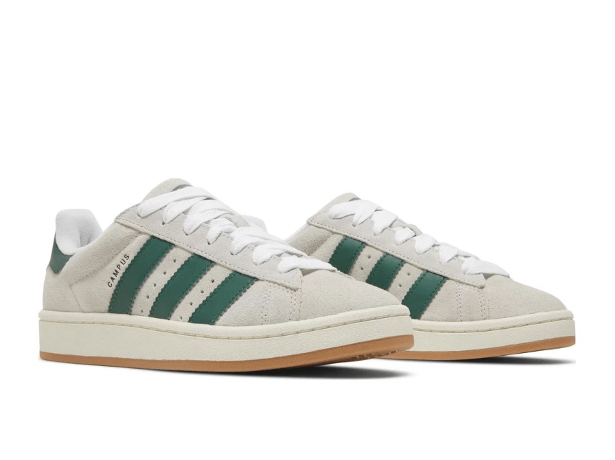 Adidas Campus 00s Crystal White Dark Green