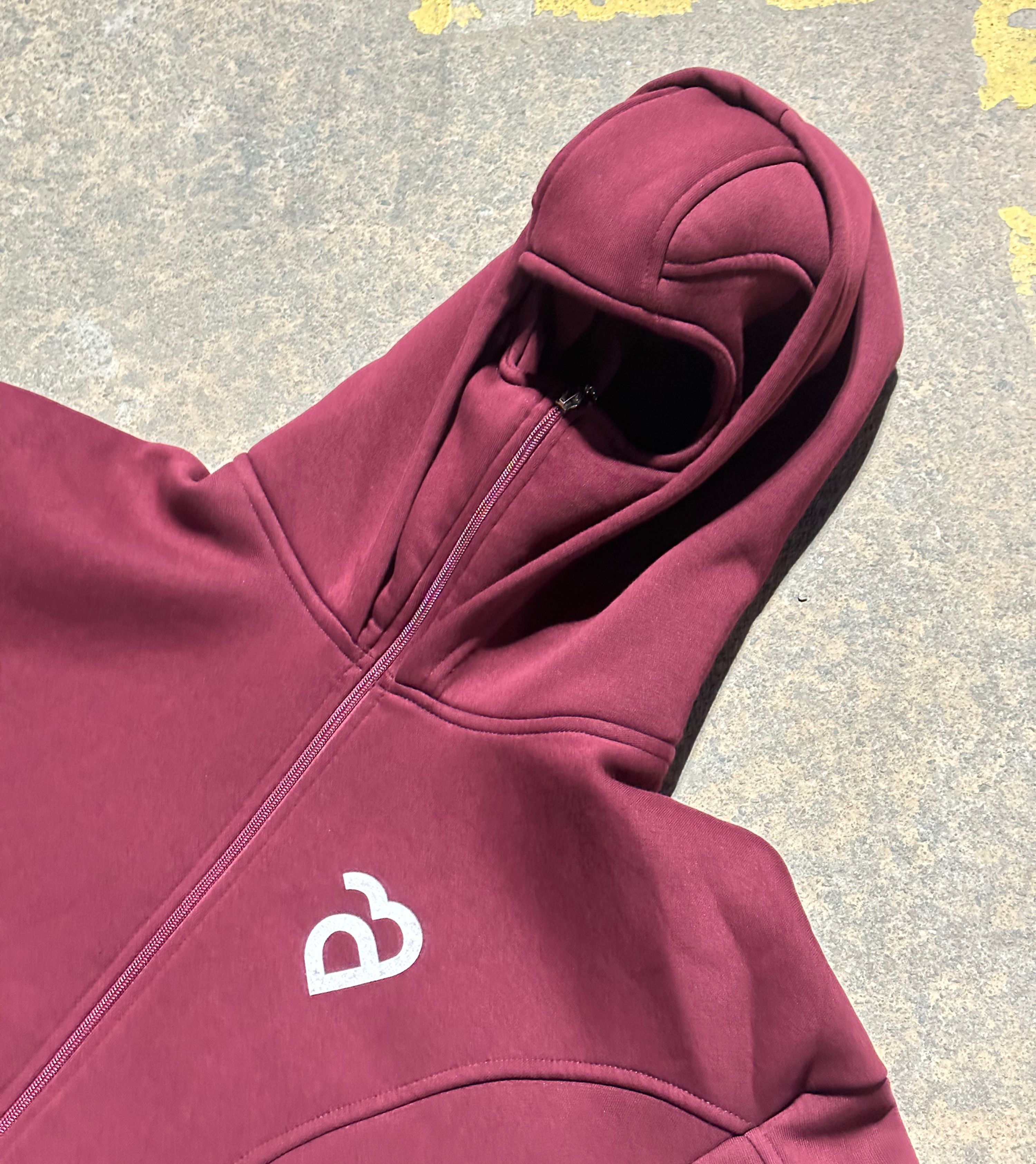 Alove Zip Hoodie Bordo