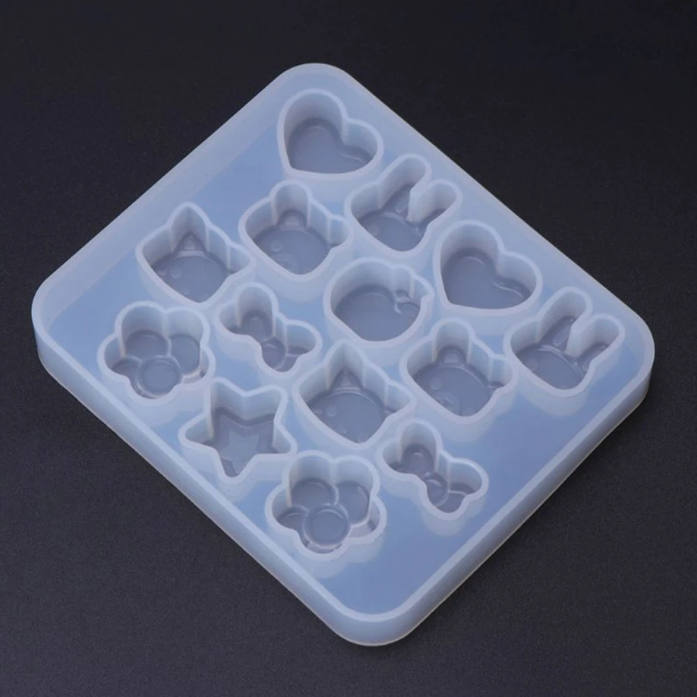 Epoksi Silikon Kalıp Çeşitli Mini Figürler Anahtarlık Kolye Kalıbı 14 Lü