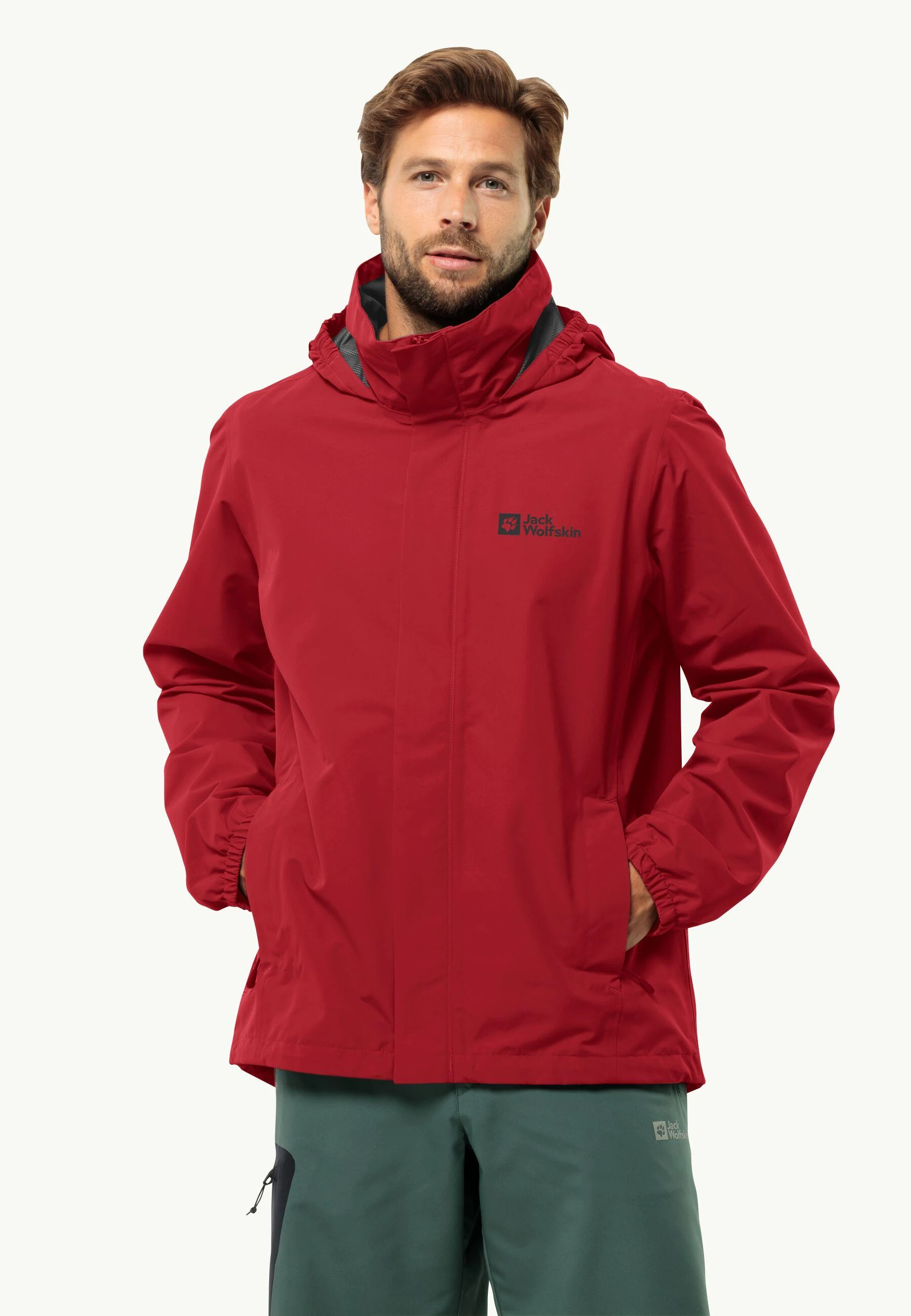 Jack Wolfskin Stormy Point 2L JKT Erkek Ceket 1111142-2607 Red Glow