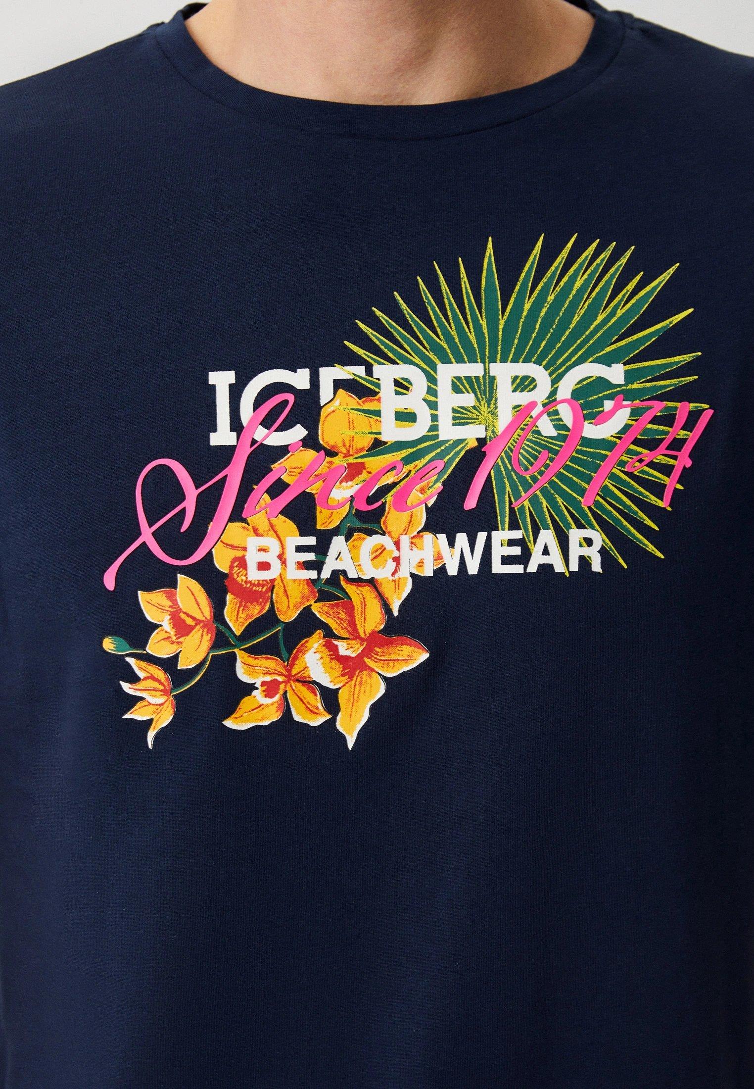 Iceberg ICE3MTS02 Flower T-Shirt Navy