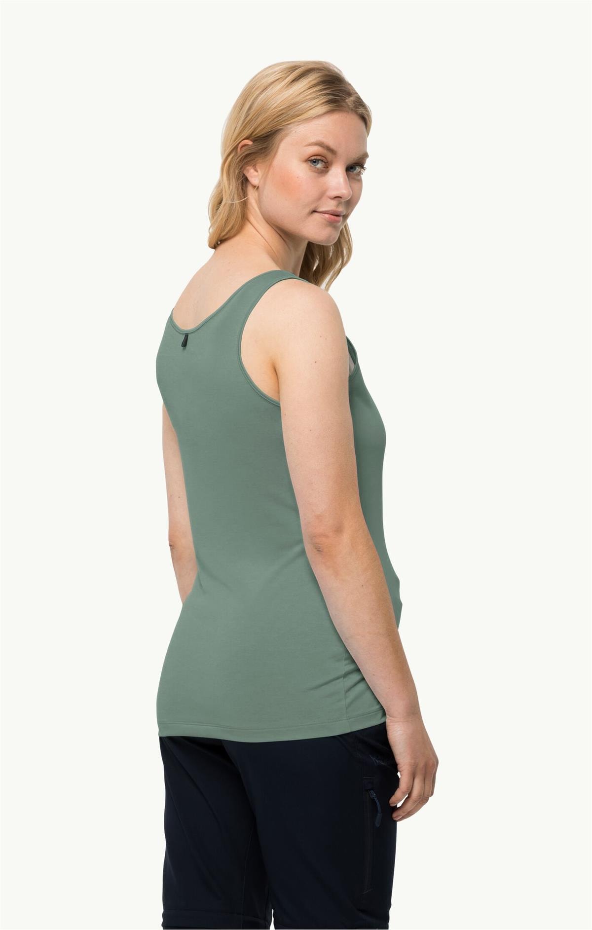 Jack Wolfskin Pack & Go Tank Kadın Atlet 1807283-4151 Picnic Green