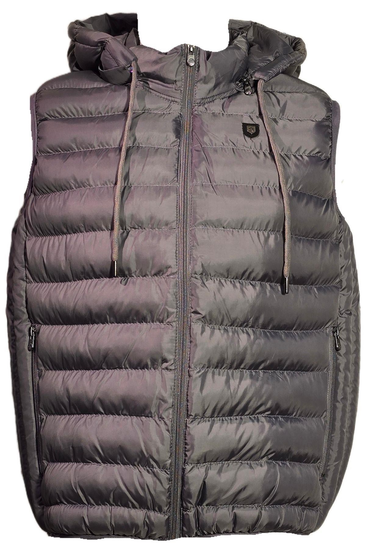 Campione 3429801 Erkek Kapşonlu Yelek Grey