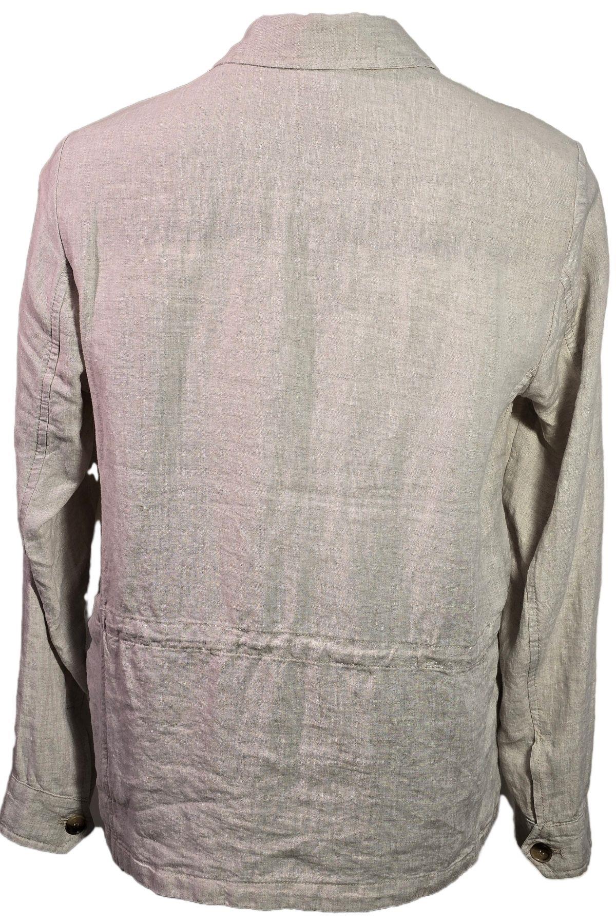 Campione 1229702 Erkek Keten Ceket Stone