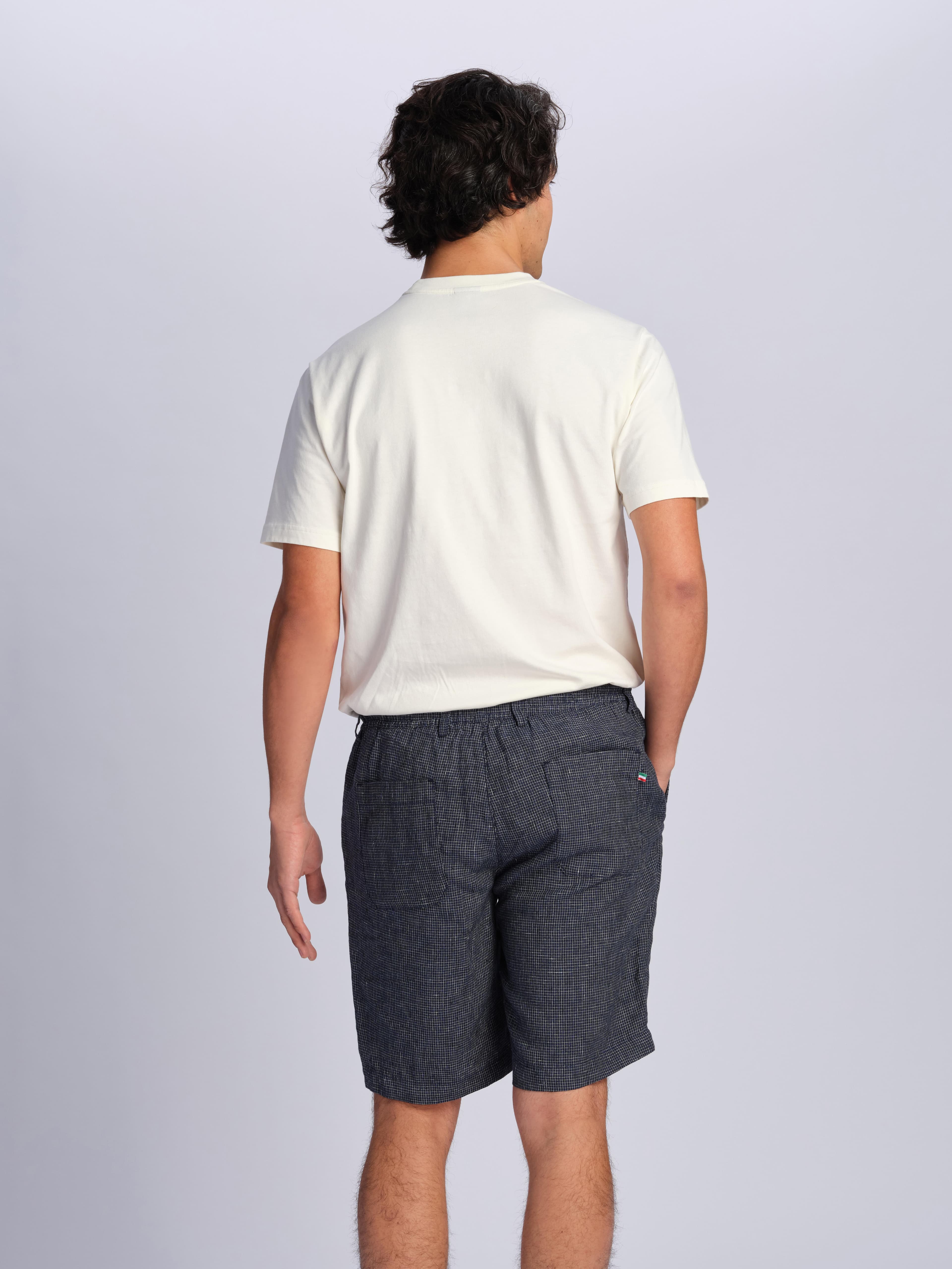 Ruck & Maul Erkek Keten Şort 25456-166 Navy Blue