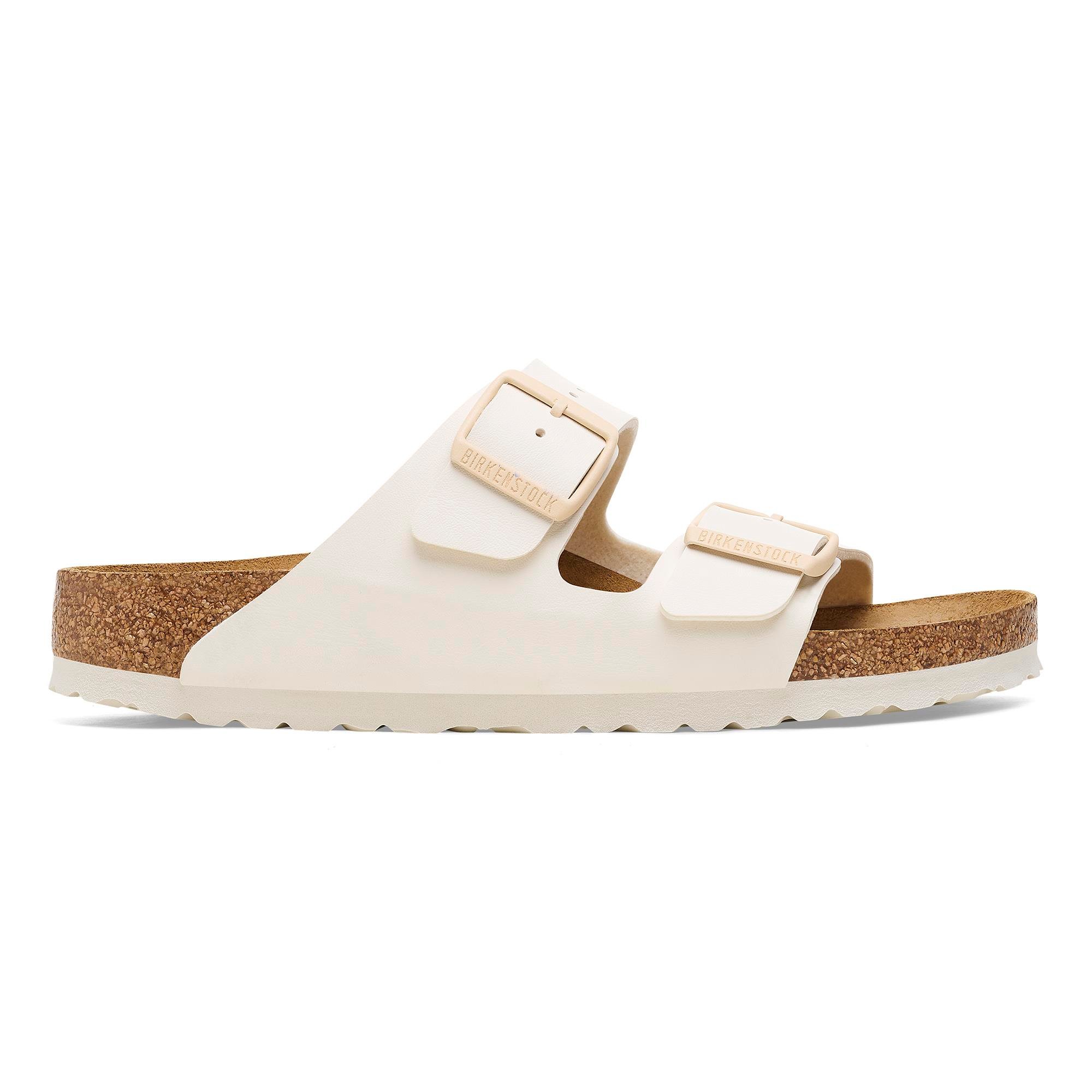 Birkenstock Arizona BF Saffiano Unisex Terlik 1027339-Eggshell