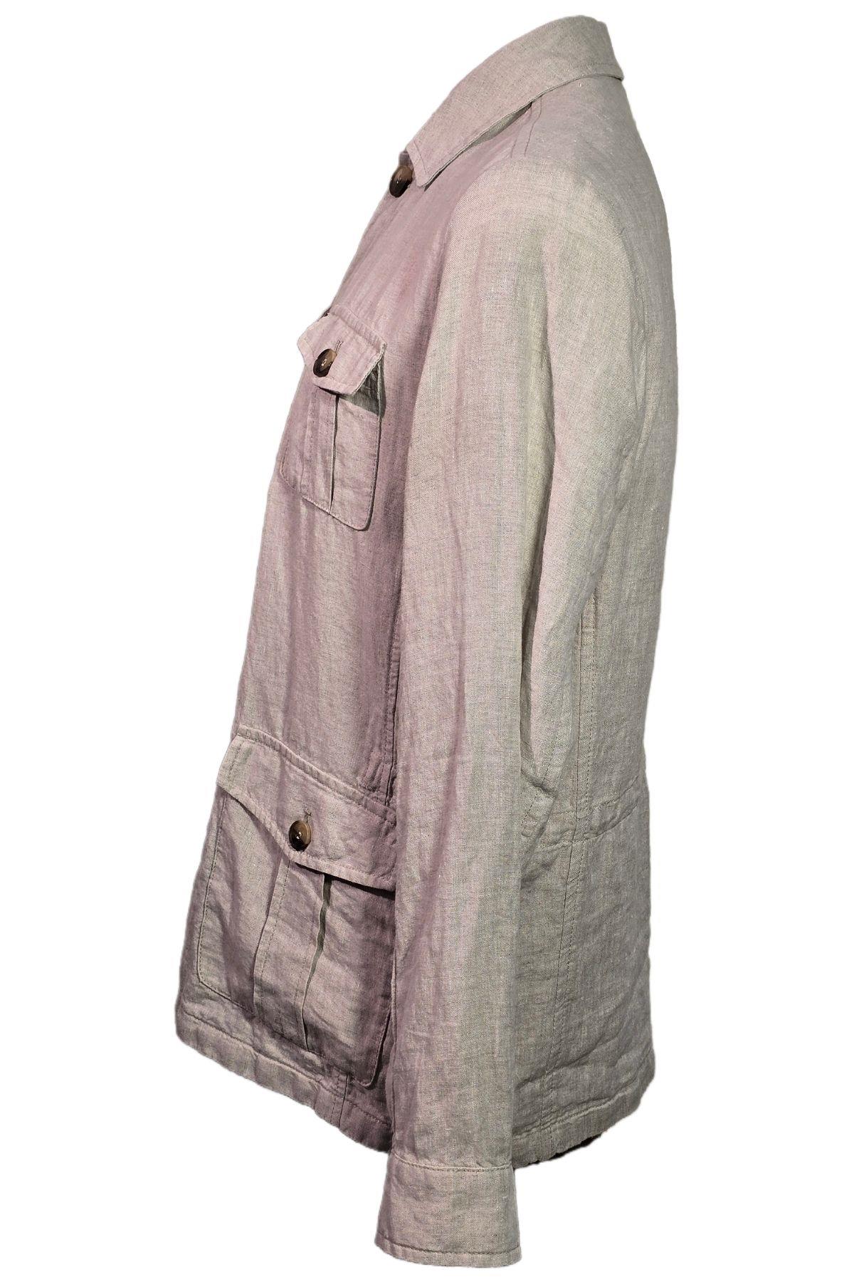 Campione 1229702 Erkek Keten Ceket Stone
