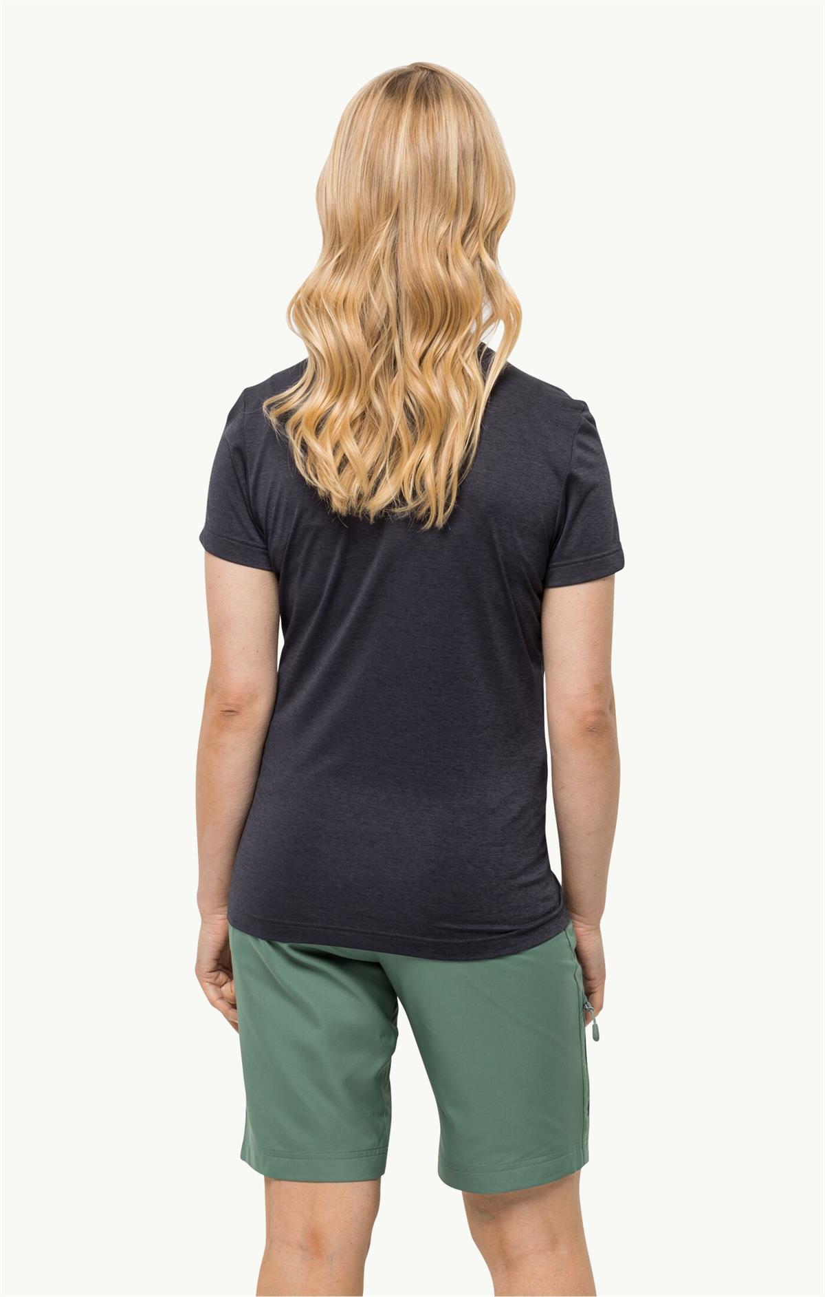Jack Wolfskin Crosstrail T Kadın T-Shirt 1801693-1388 Graphite