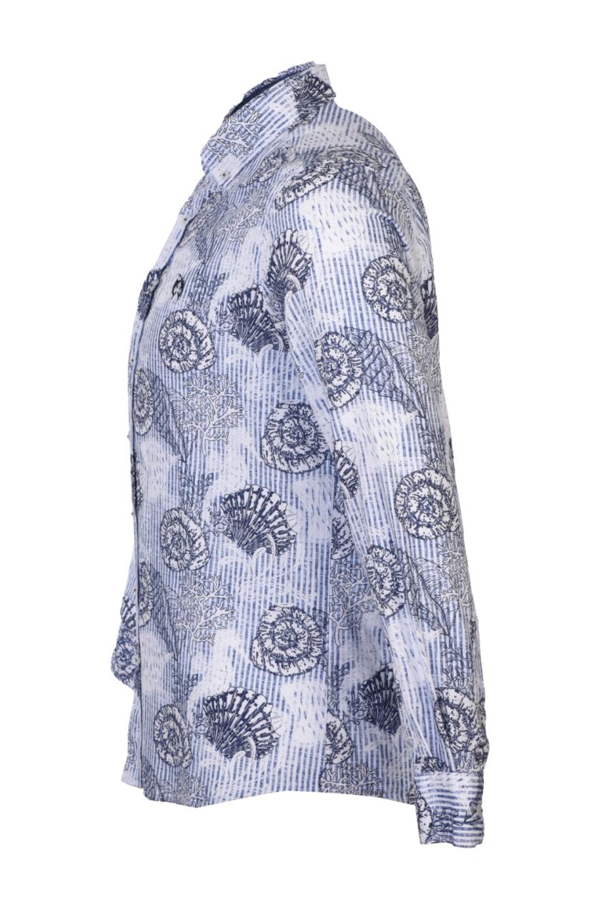 Campione 5708632 Erkek Desenli Gömlek Indigo