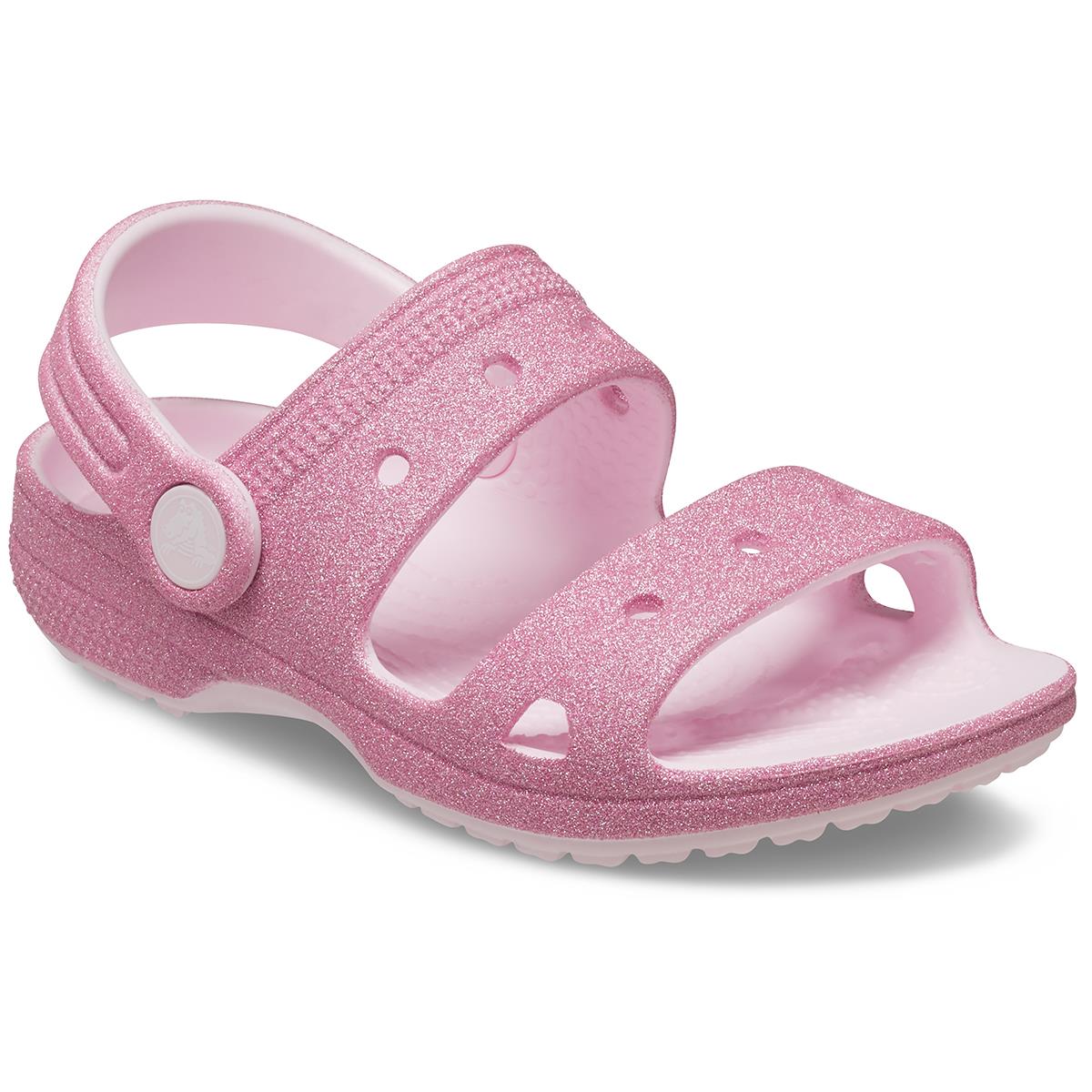 Crocs Classic Glitter Sandal Bebek Terlik 207983-6ZW Pink Milk