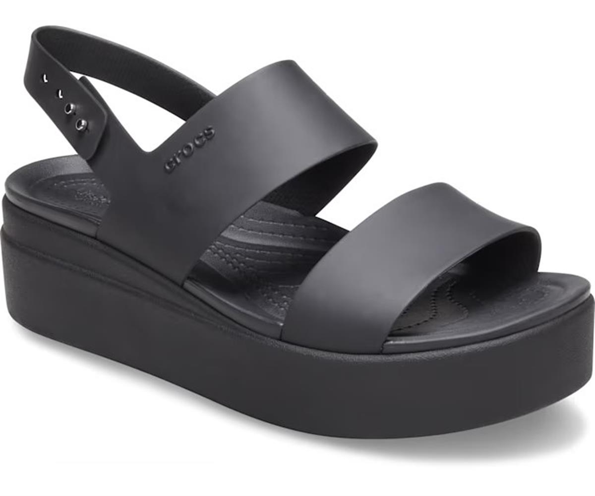 Crocs Brooklyn Low Wedge Kadın Terlik 206453-060 Black/Black