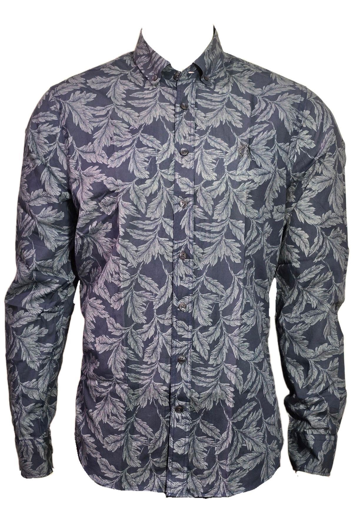 Campione 1709132 Erkek Desenli Gömlek Atlantic