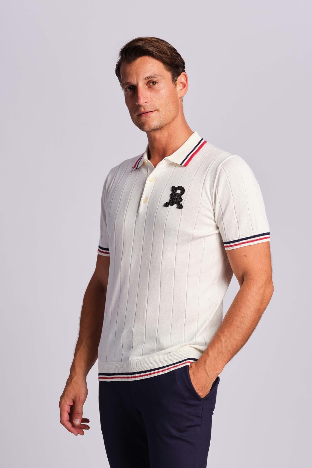 Ruck & Maul Erkek Polo T-Shirt 25064-1143 Marshmallow