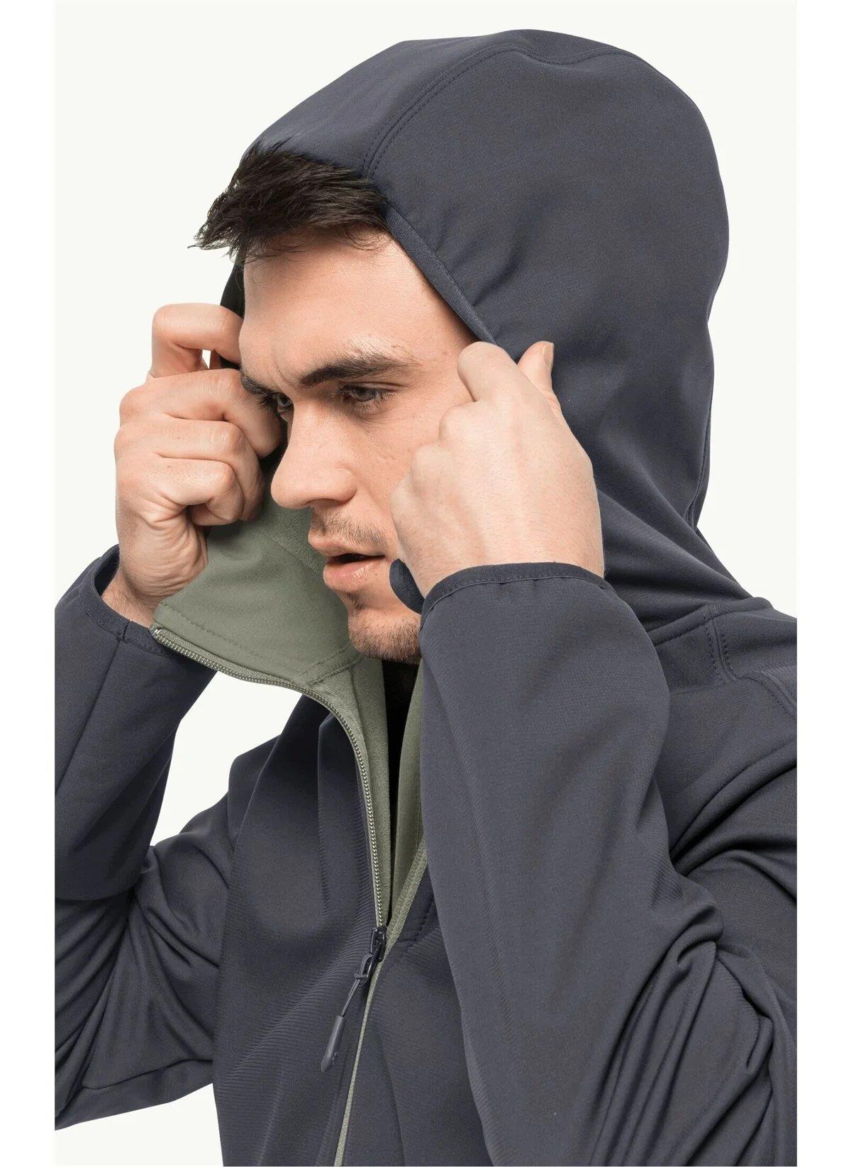 Jack Wolfskin Bornberg Hoody Erkek Ceket 1307471-6230 Ebony